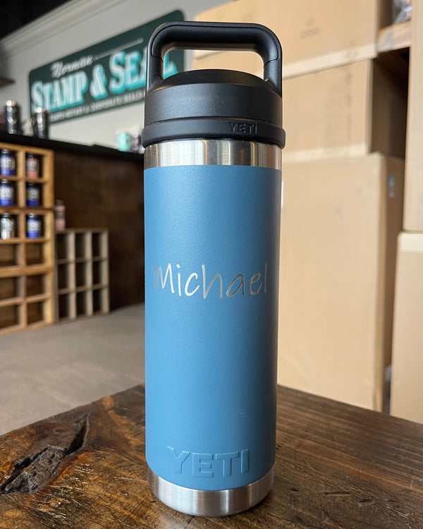 PERSONALIZED Authentic Yeti 18 oz Bottle - LASER ENGRAVED