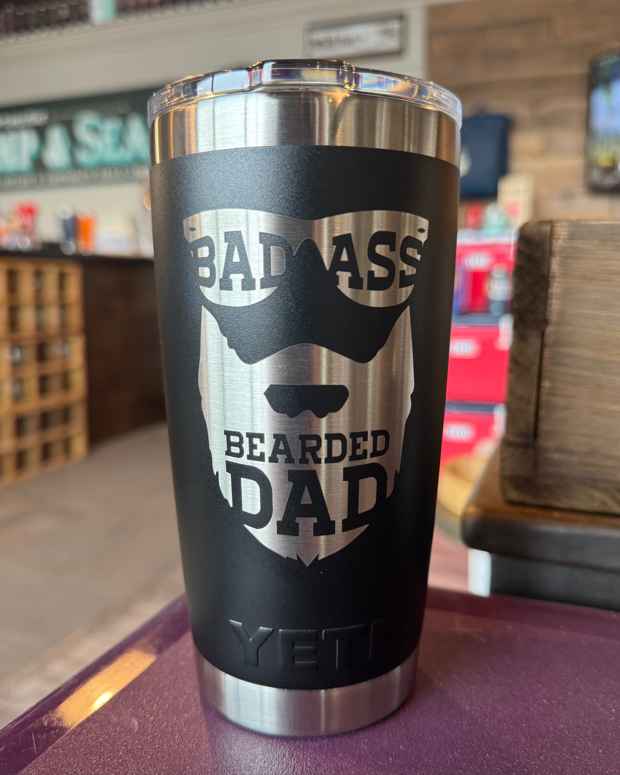 YETI Rambler Tumbler - Laser Engraved Insulated Drink Tumbler | Stainless Steel Cup