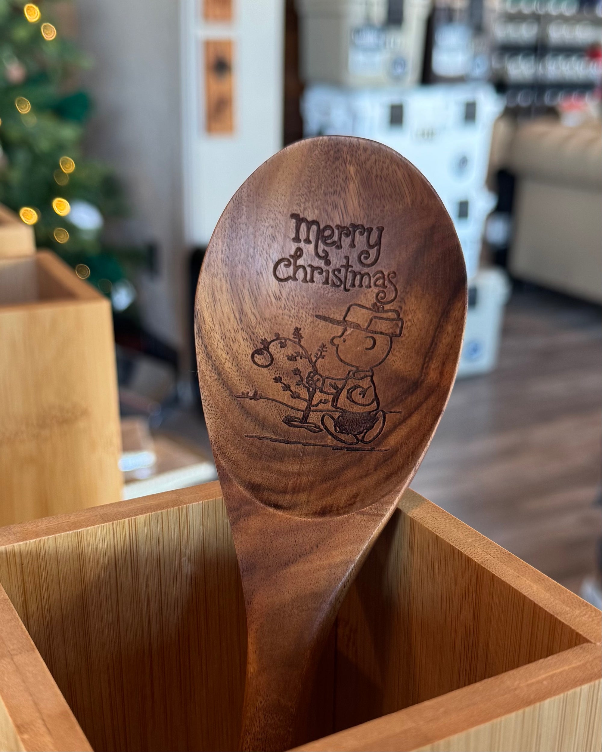 Teak Wood Mixing Spoon – Durable Wooden Kitchen Utensil | Christmas Gift