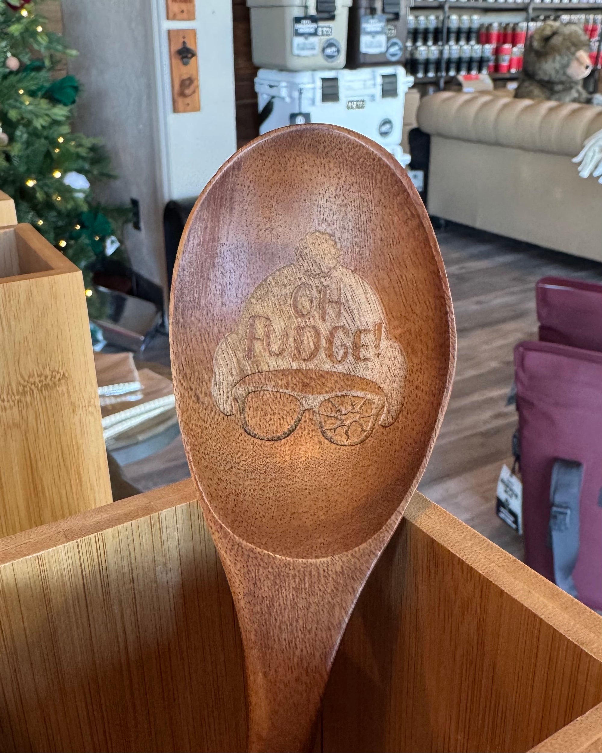 Teak Wood Mixing Spoon – Durable Wooden Kitchen Utensil | Christmas Gift Idea