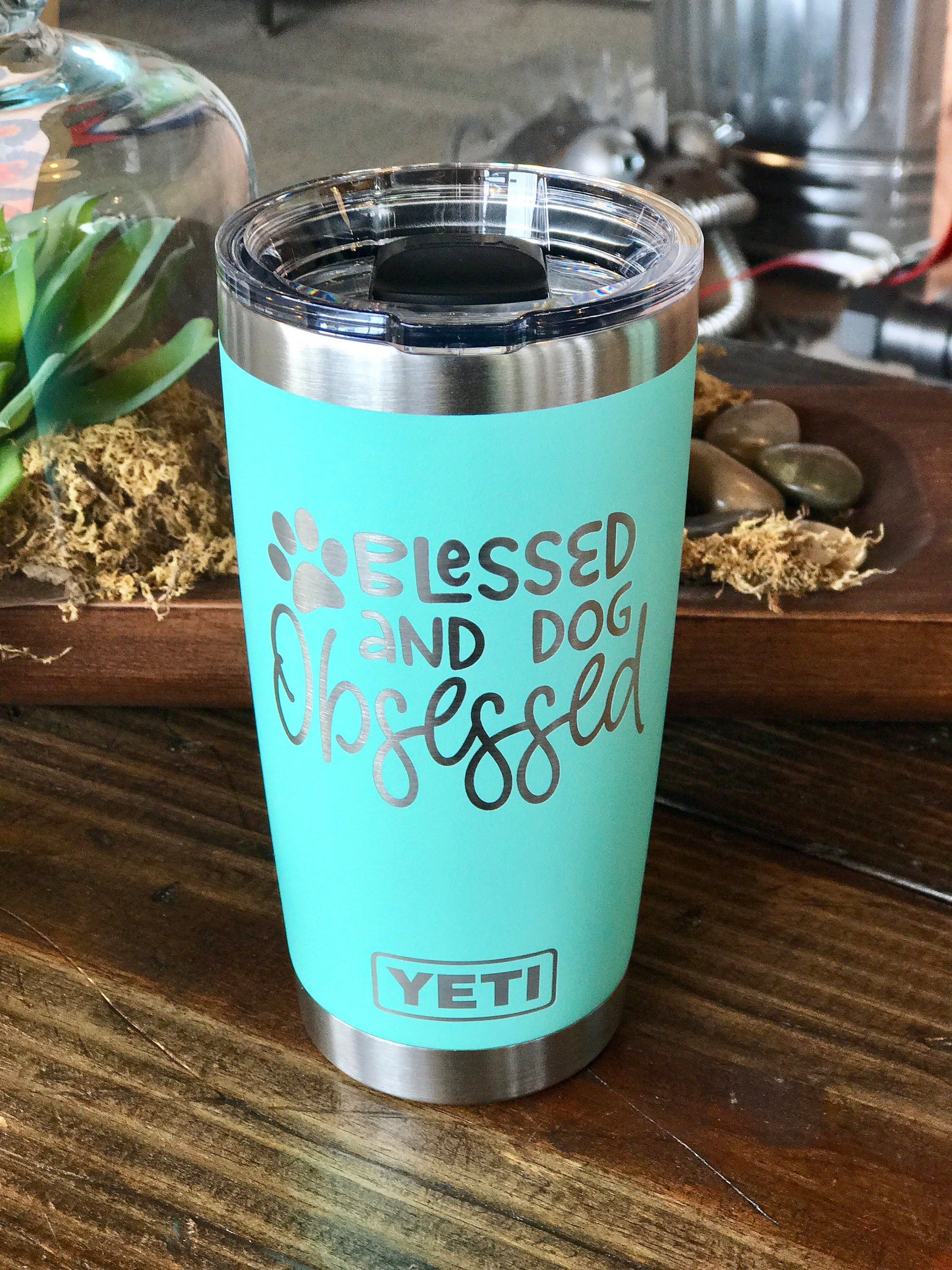 Laser Engraved Authentic YETI Rambler - DOG OBSESSED - ImpressMeGifts