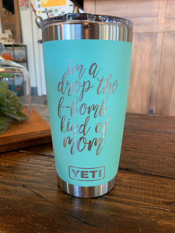 Laser Engraved Authentic YETI Rambler - BEST MOM EVER