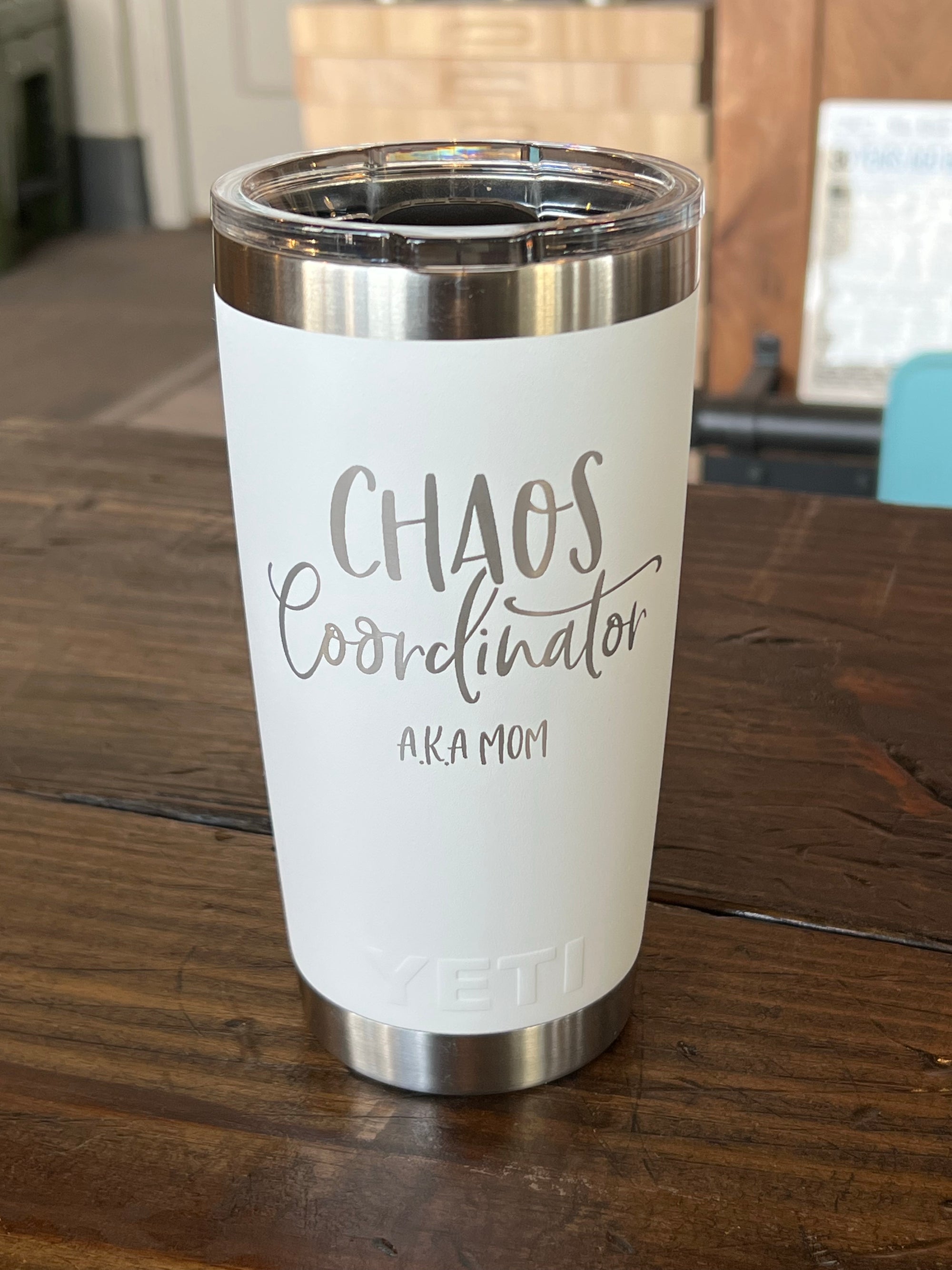 Laser Engraved Authentic YETI Rambler - CHAOS COORDINATOR - ImpressMeGifts