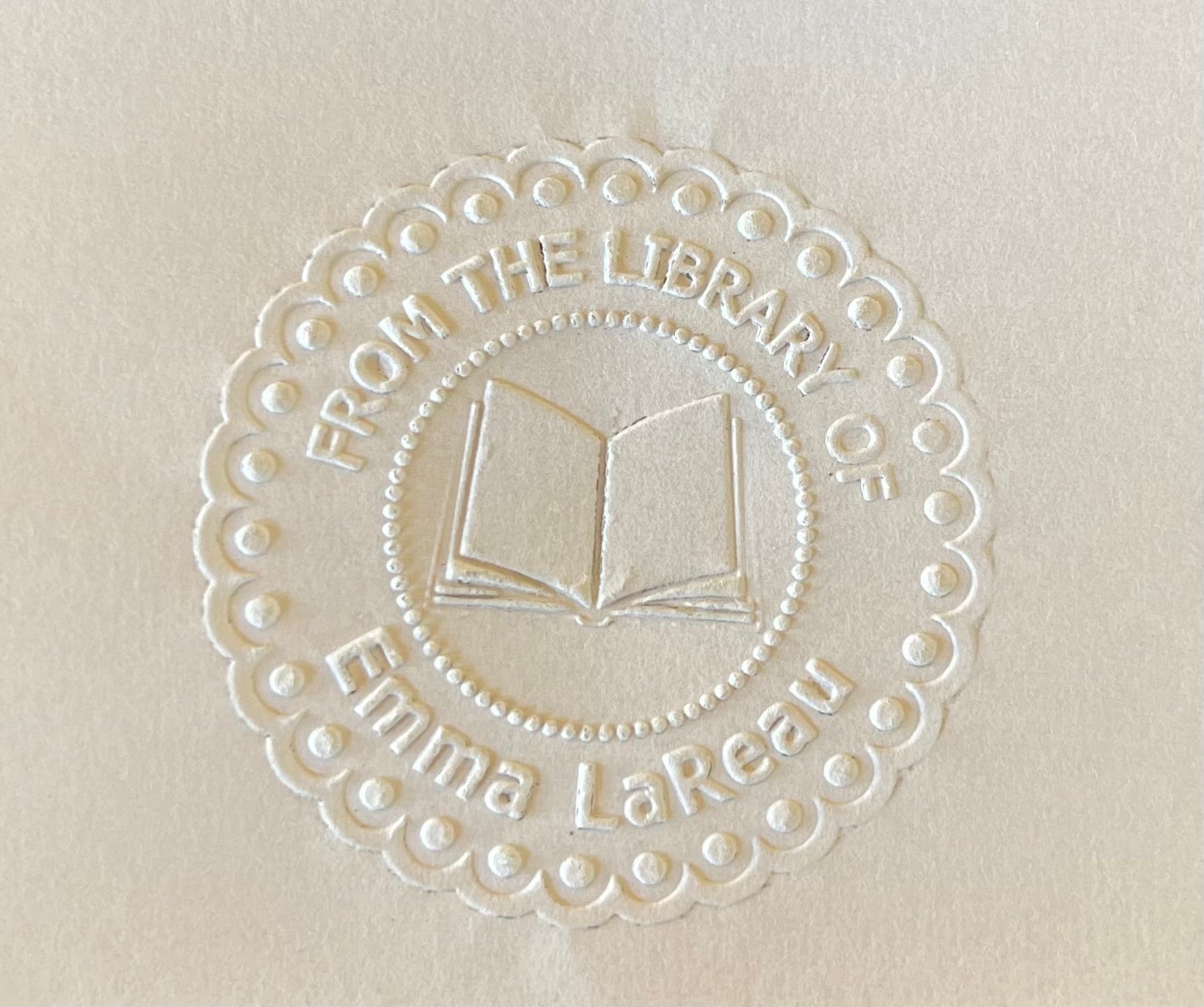 Embosser - 'From The Library of' Fancy Dot Design - ImpressMeGifts