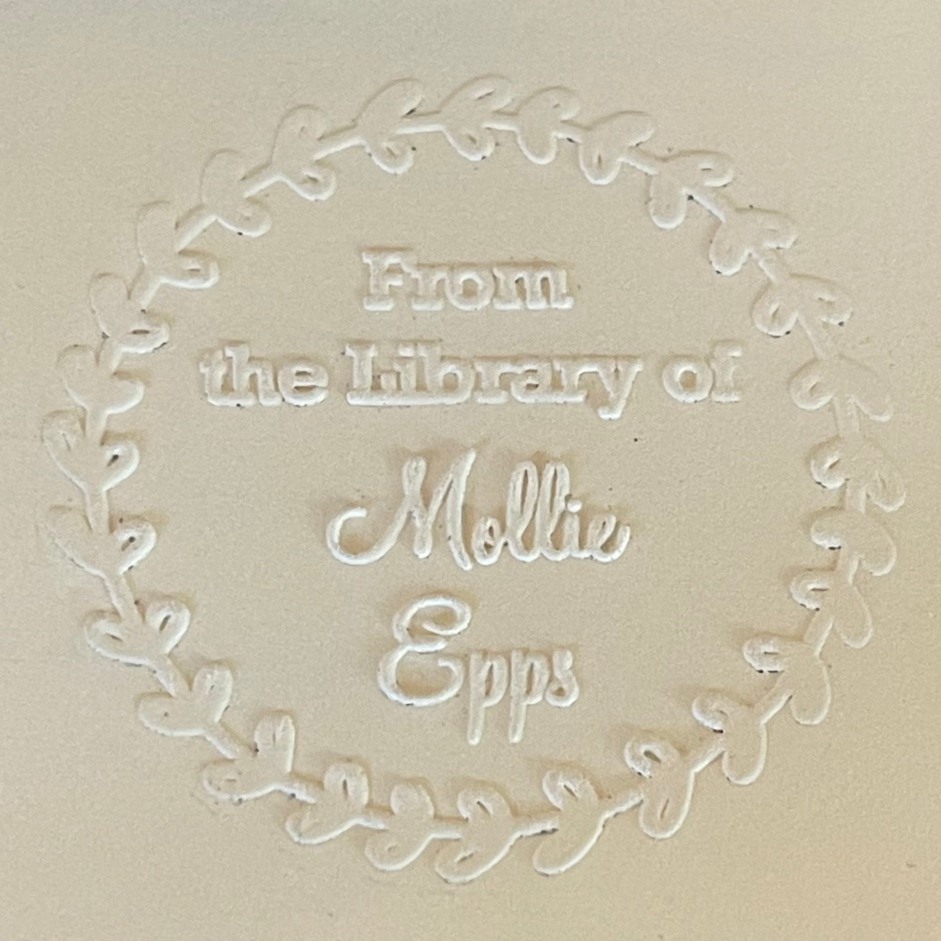 Embosser - 'From The Library of' Vine Design