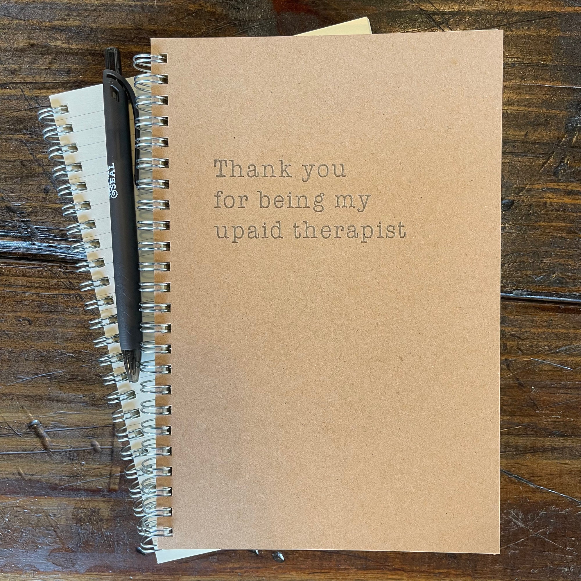 Spiral Notebook - Kraft Lined Journal with 160 Eco Friendly Ink Free Pages