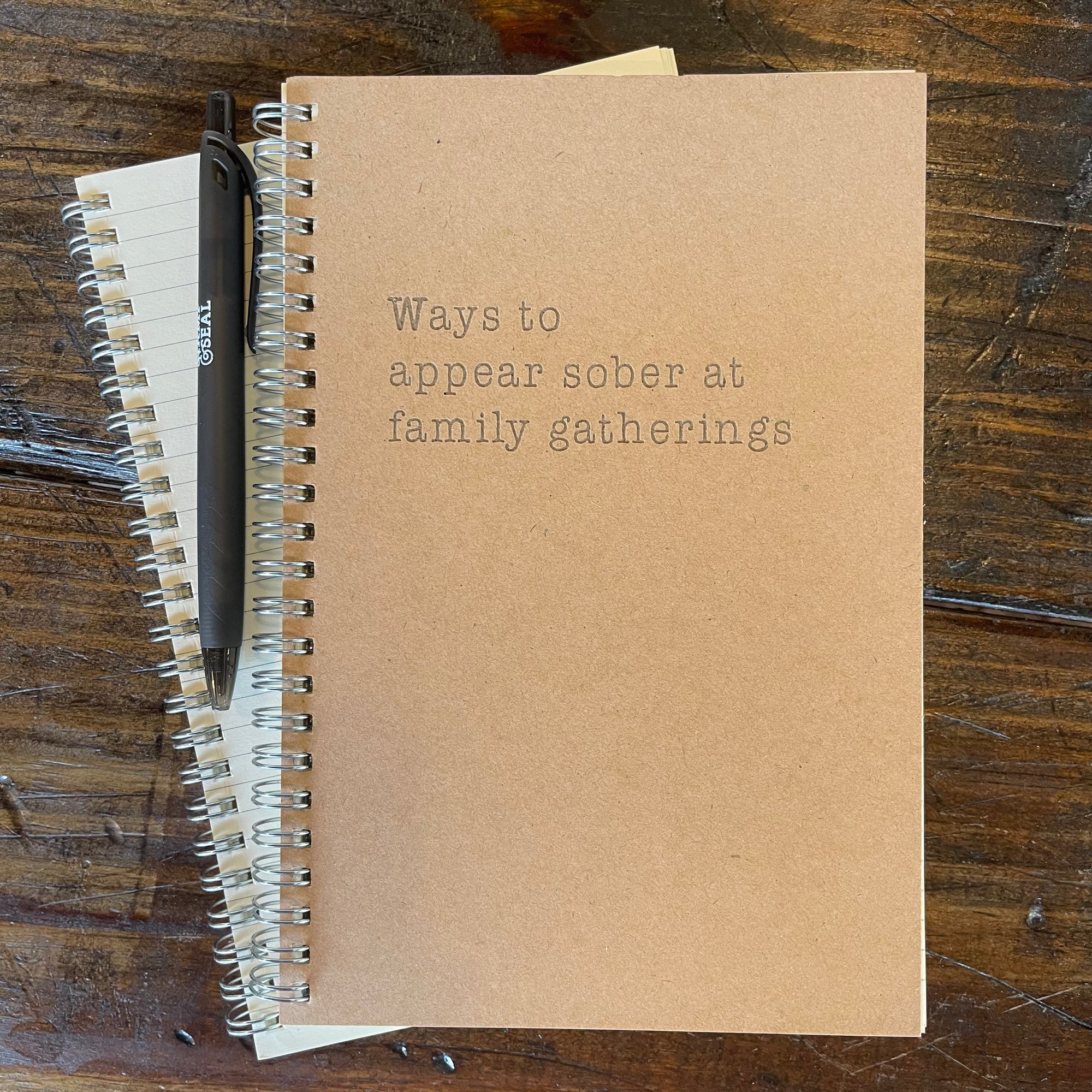 Spiral Notebook - Eco Friendly Kraft Paper Journal | 160 Page Lined Writing Pad