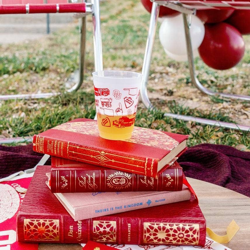 OU Shatterproof Cups - Set of 8