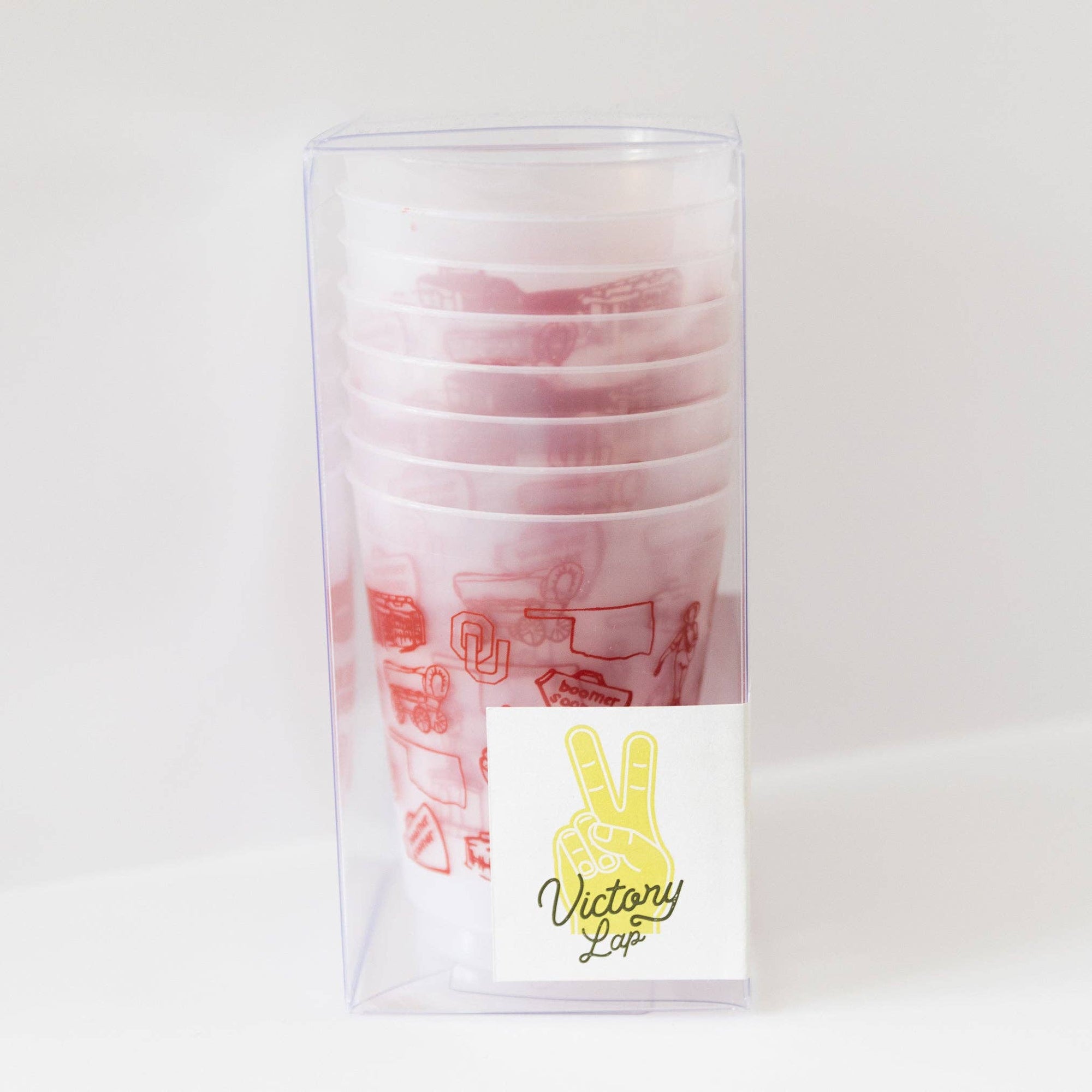 OU Shatterproof Cups - Set of 8