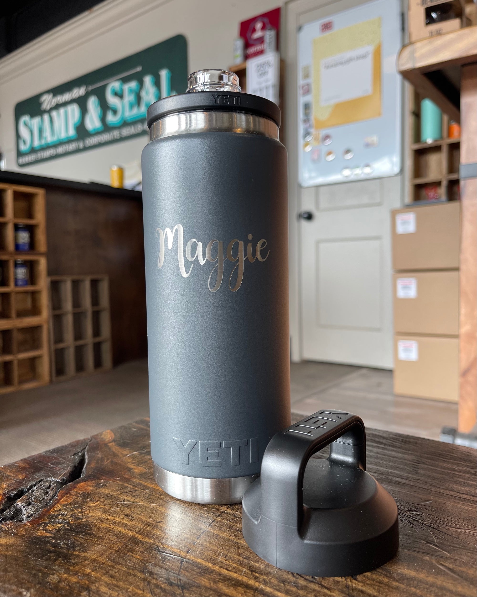 PERSONALIZED Authentic Yeti 26 oz Bottle - LASER ENGRAVED - ImpressMeGifts