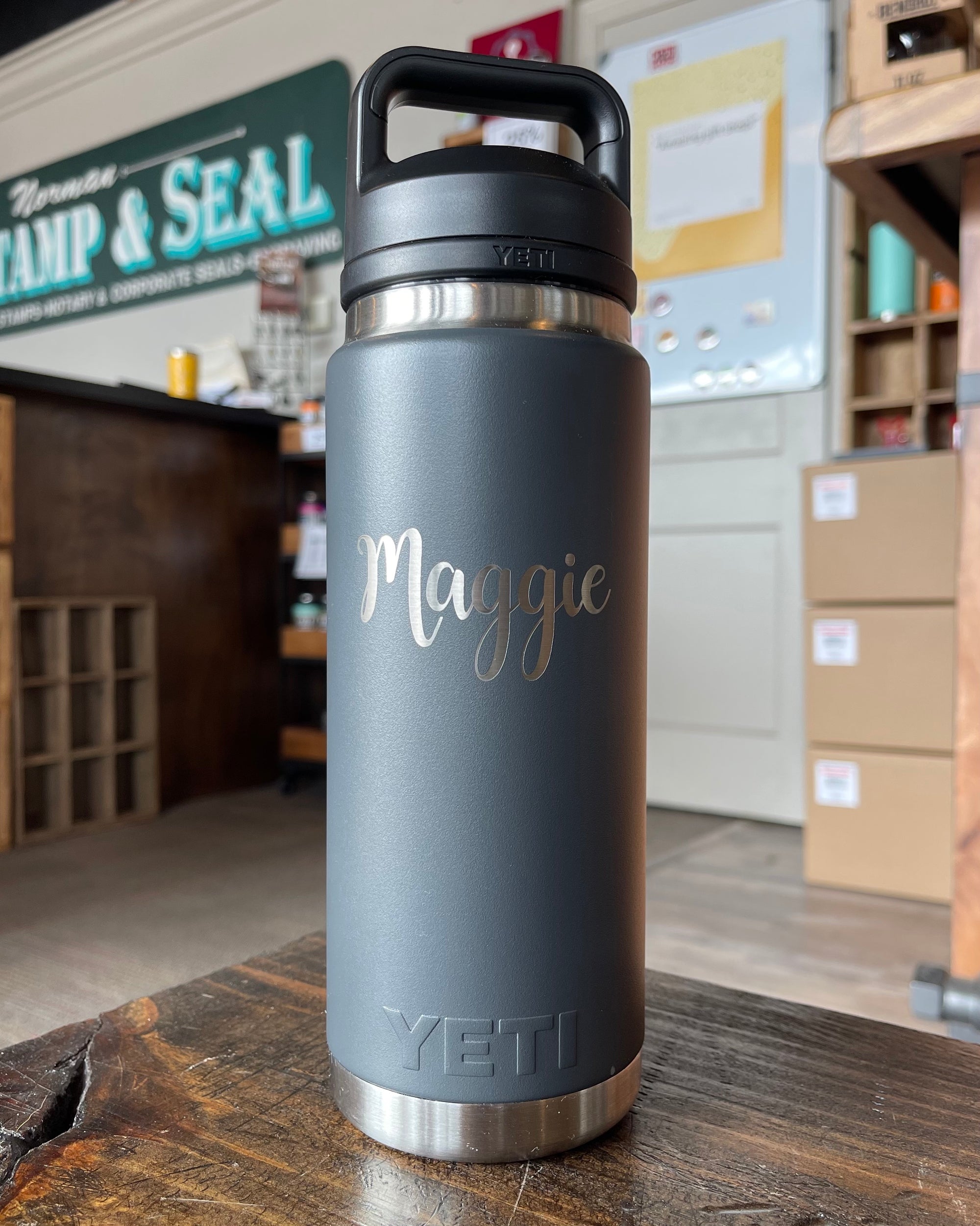 PERSONALIZED Authentic Yeti 26 oz Bottle - LASER ENGRAVED