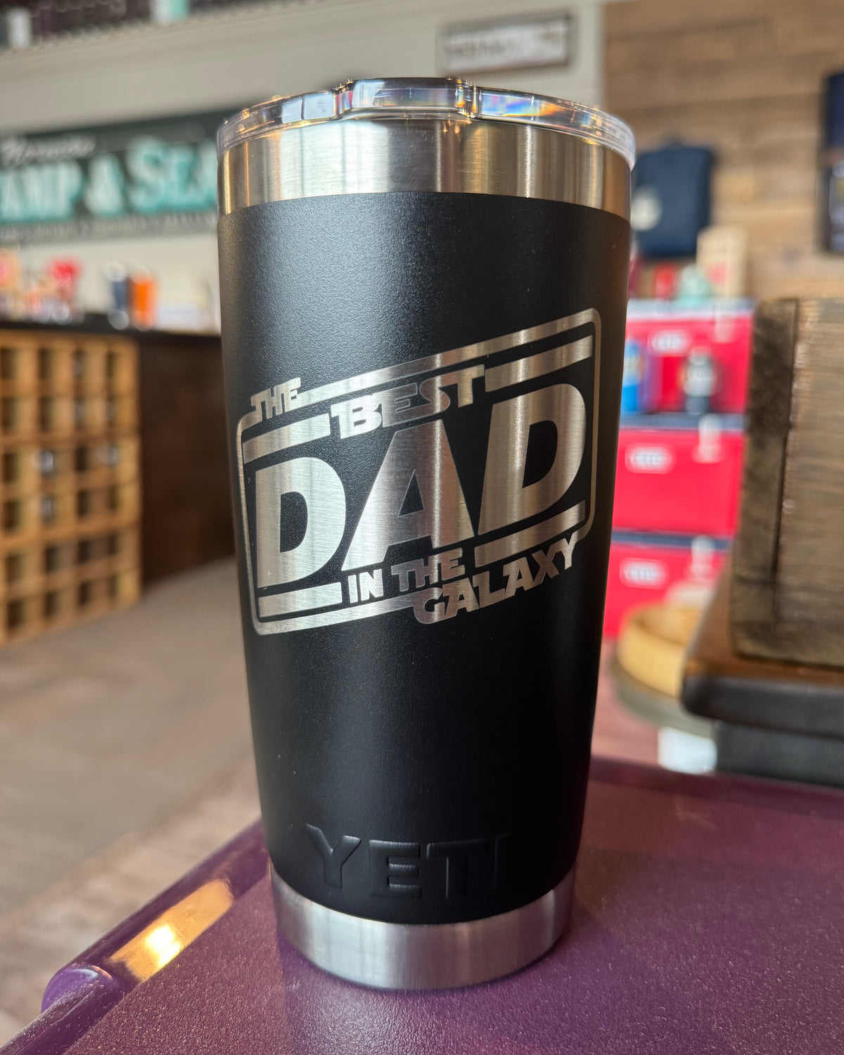 Laser Engraved Authentic YETI Rambler - BEST DAD in the GALAXY