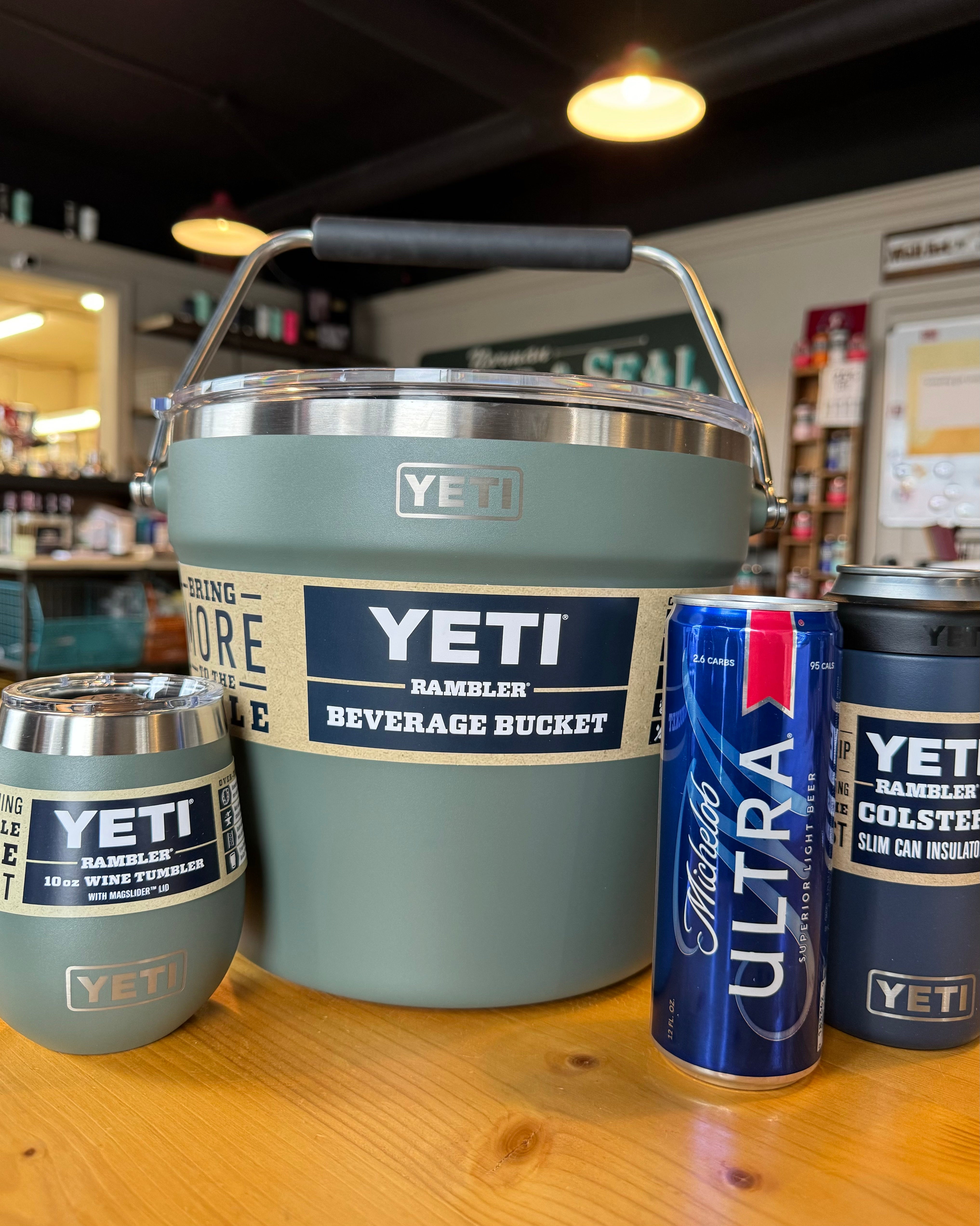 Yeti Rambler Beverage Bucket with Lid - Camp Green - Grange Co-op