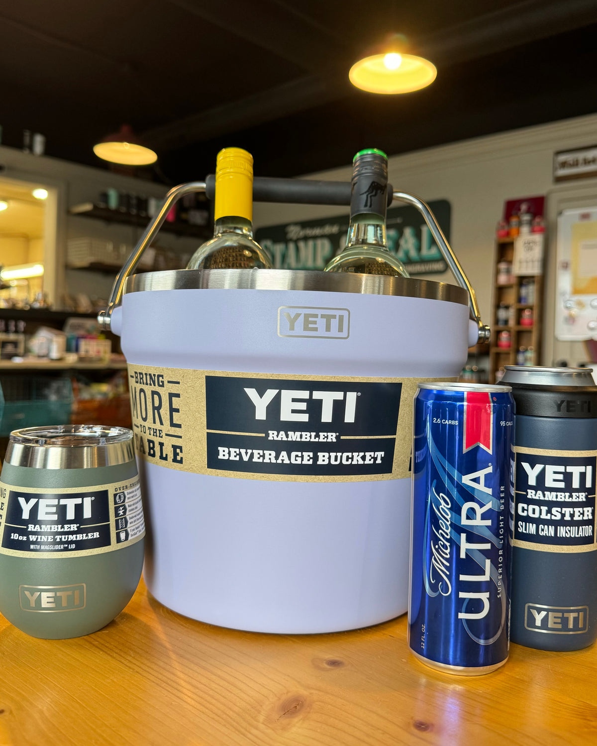 YETI- Rambler Beverage Bucket Navy