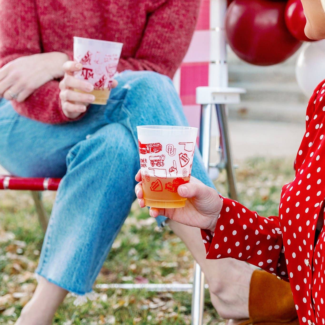 OU Shatterproof Cups - Set of 8