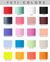 a color chart for a variety of colors