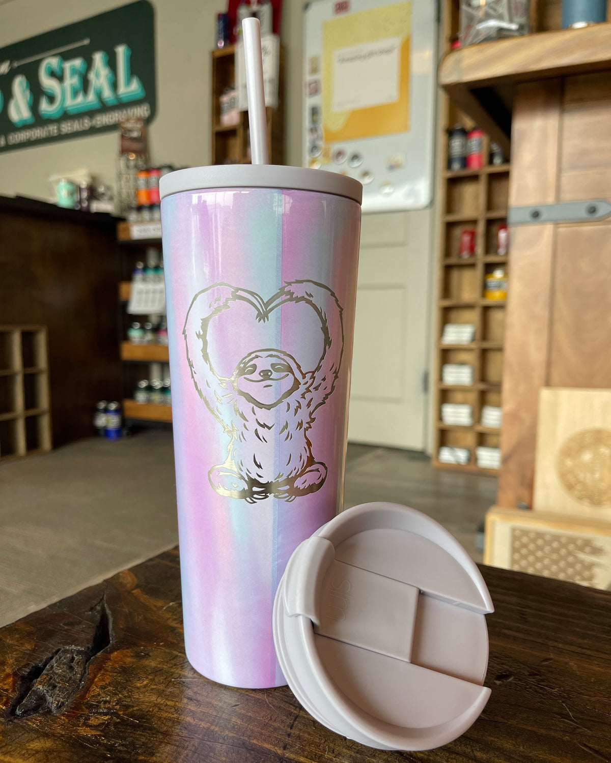 Laser Engraved Simple Modern 24 oz Bifrost Classic Tumbler - SLOTH LOV -  ImpressMeGifts