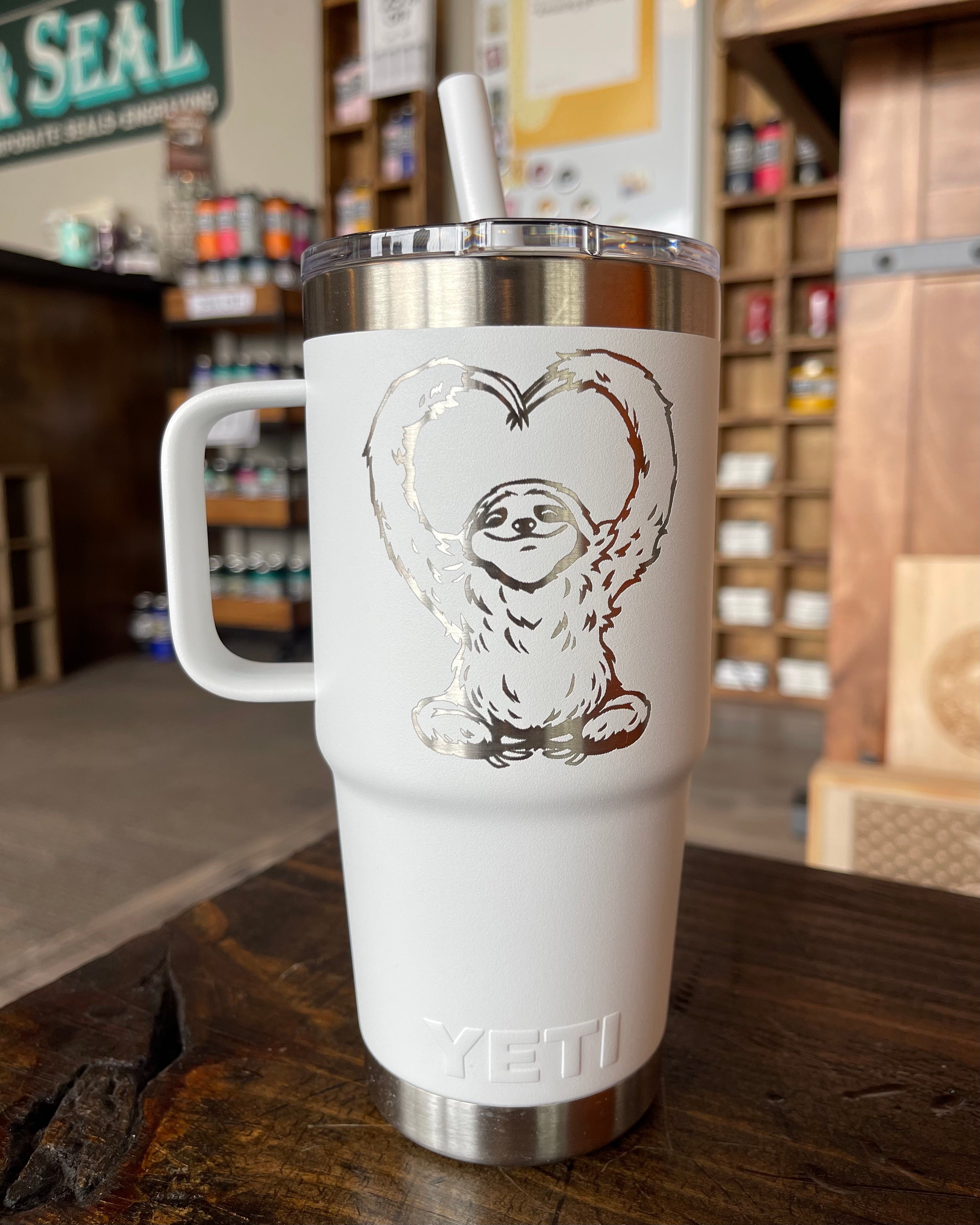 24oz Personalization Laser Engraved on a Yeti Mug. Multiple Colors  Available 