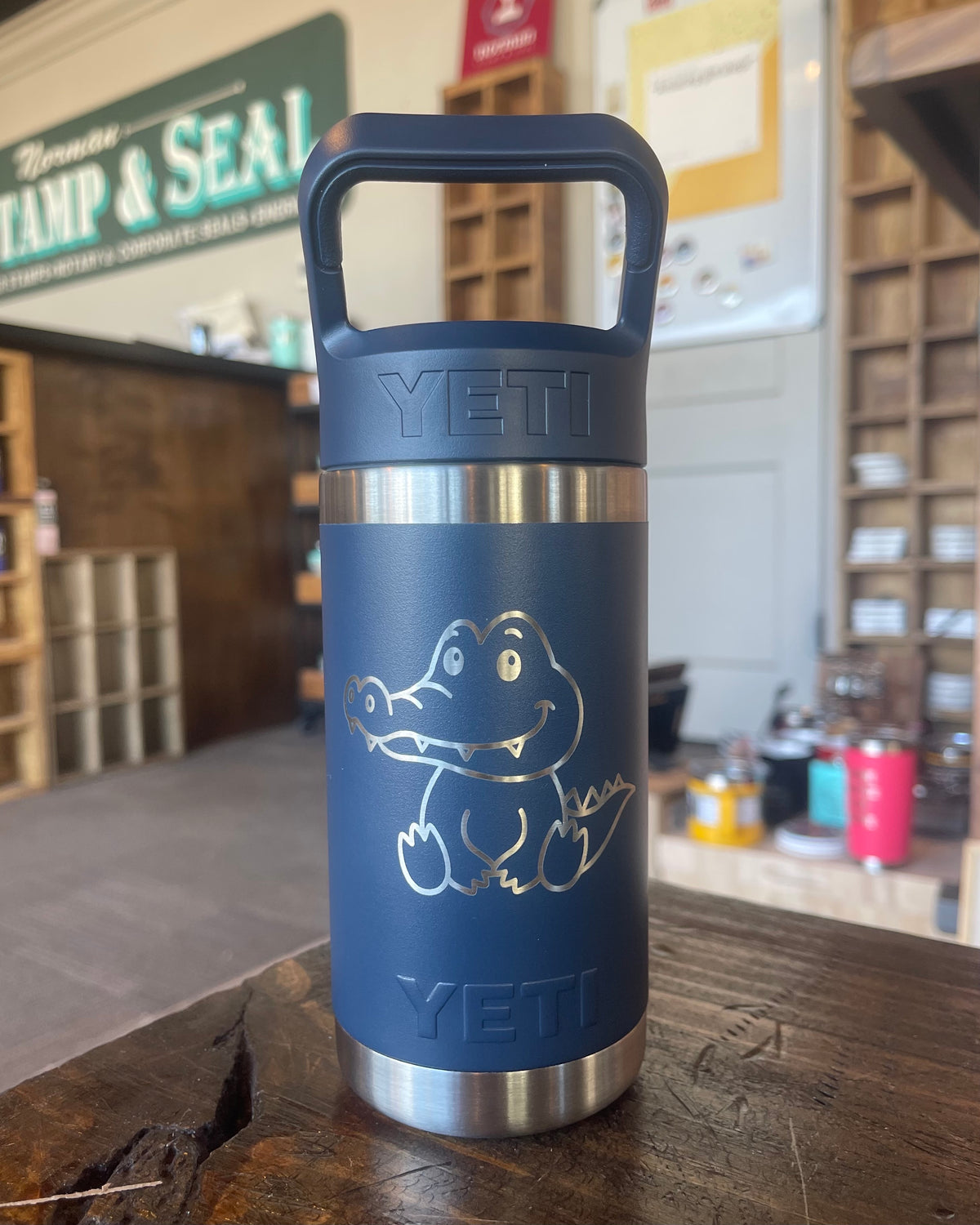 PERSONALIZED Authentic YETI 26 oz Straw Bottle - LASER ENGRAVED