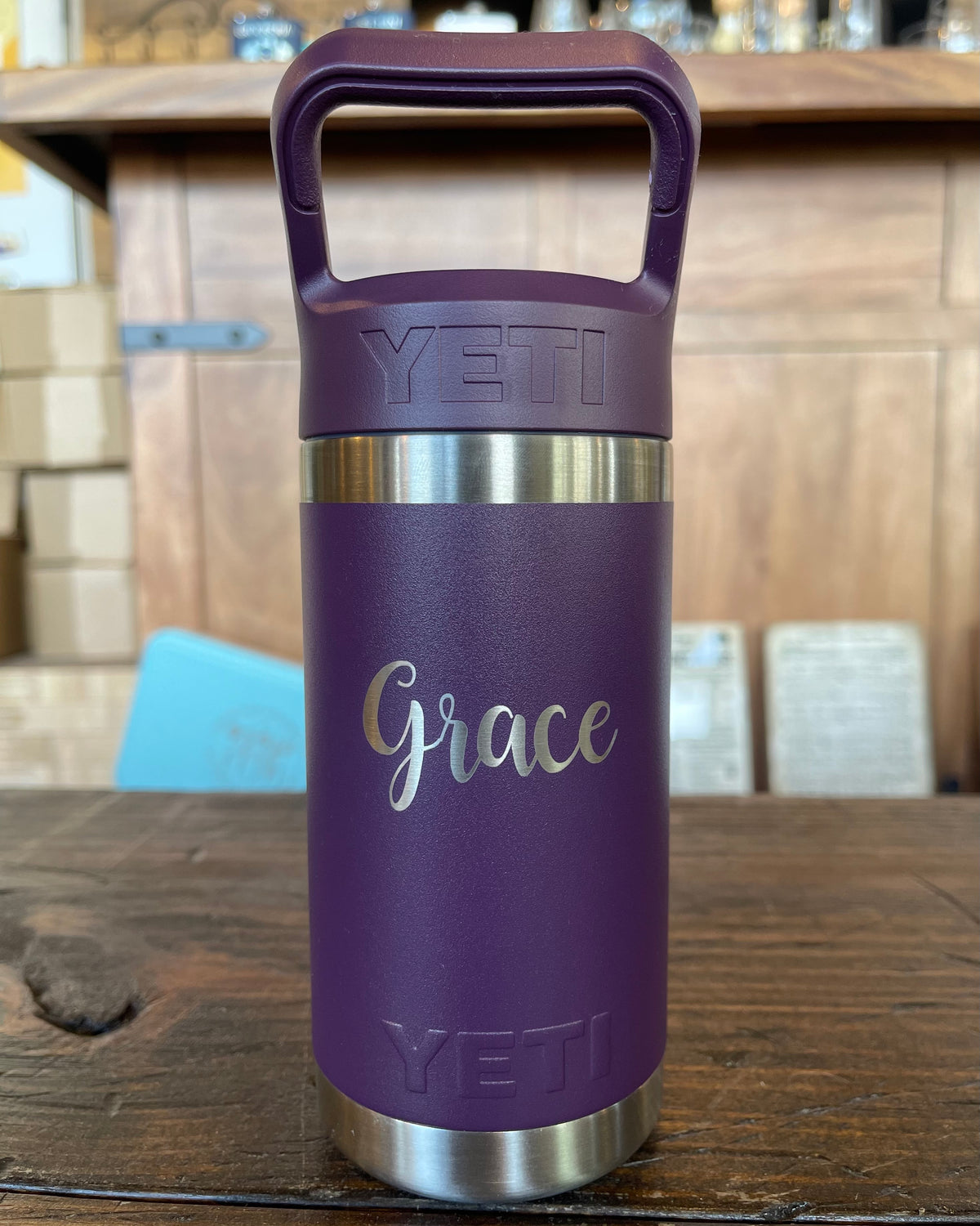 PERSONALIZED Authentic YETI 26 oz Straw Bottle - LASER ENGRAVED