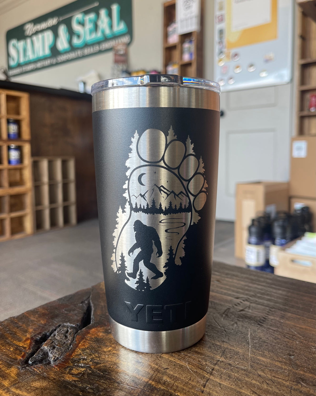 Laser Engraved Authentic Yeti Rambler -SASQUATCH