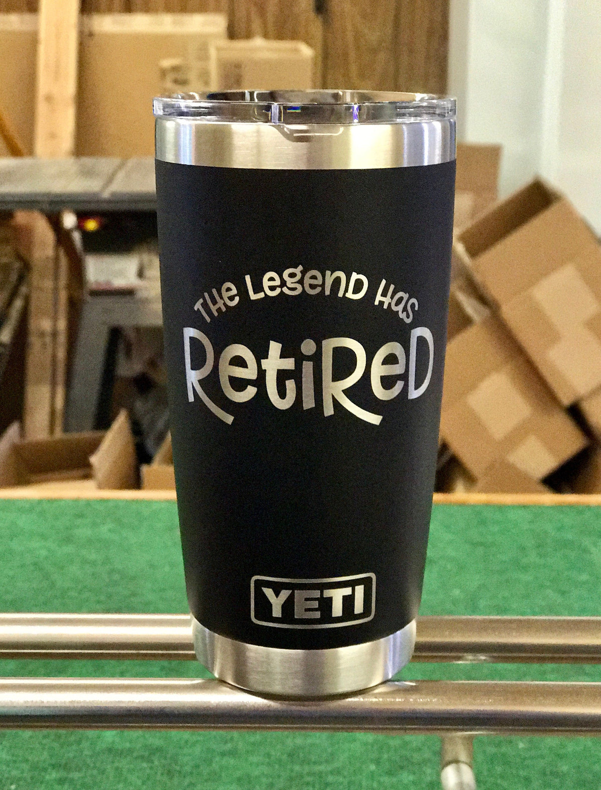 Laser Engraved Authentic YETI Rambler - LEGEND HAS RETIRED