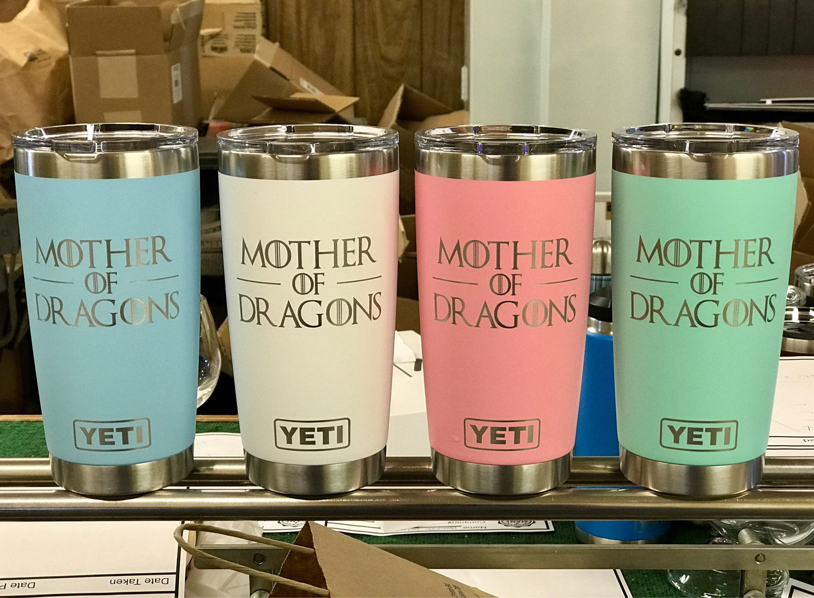 Laser Engraved Authentic YETI Rambler - MOTHER OF DRAGONS - ImpressMeGifts