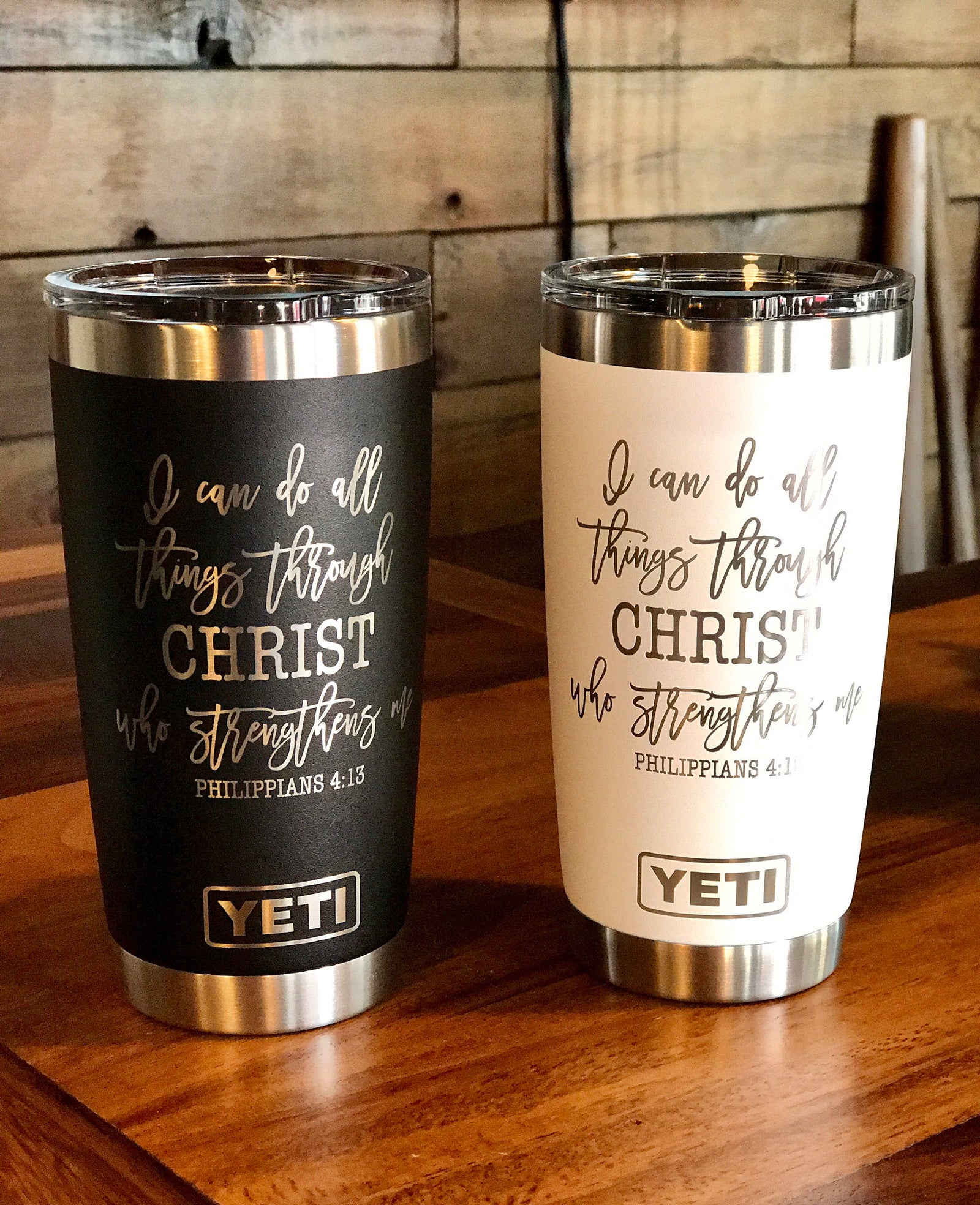 Laser Engraved Authentic YETI Rambler - DO ALL THINGS - ImpressMeGifts