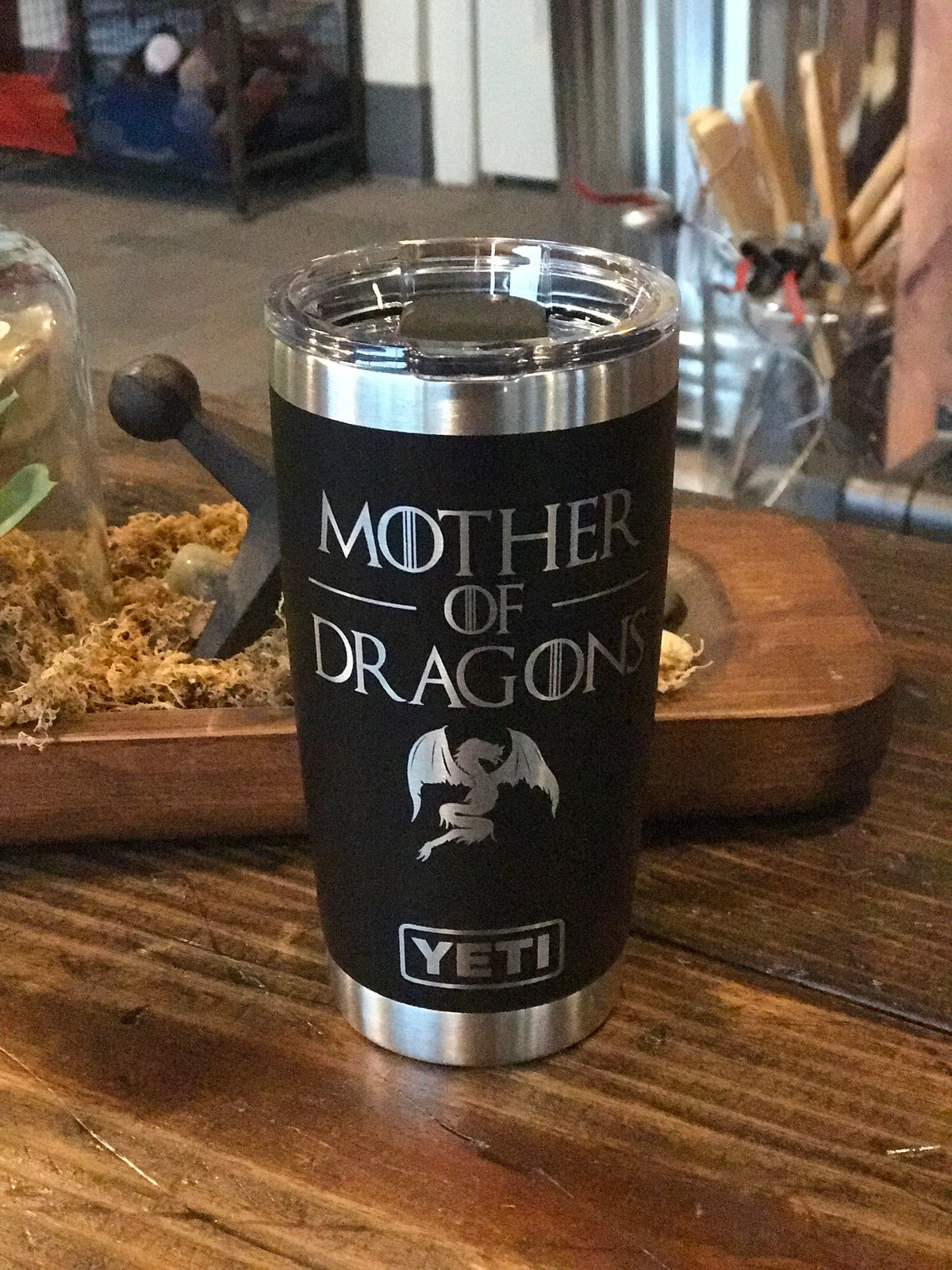 Laser Engraved Authetic YETI Rambler - MOTHER OF DRAGONS