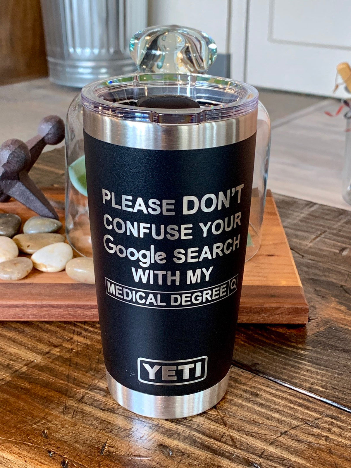 Laser Engraved Authentic YETI Rambler - BEACH PLEASE - ImpressMeGifts