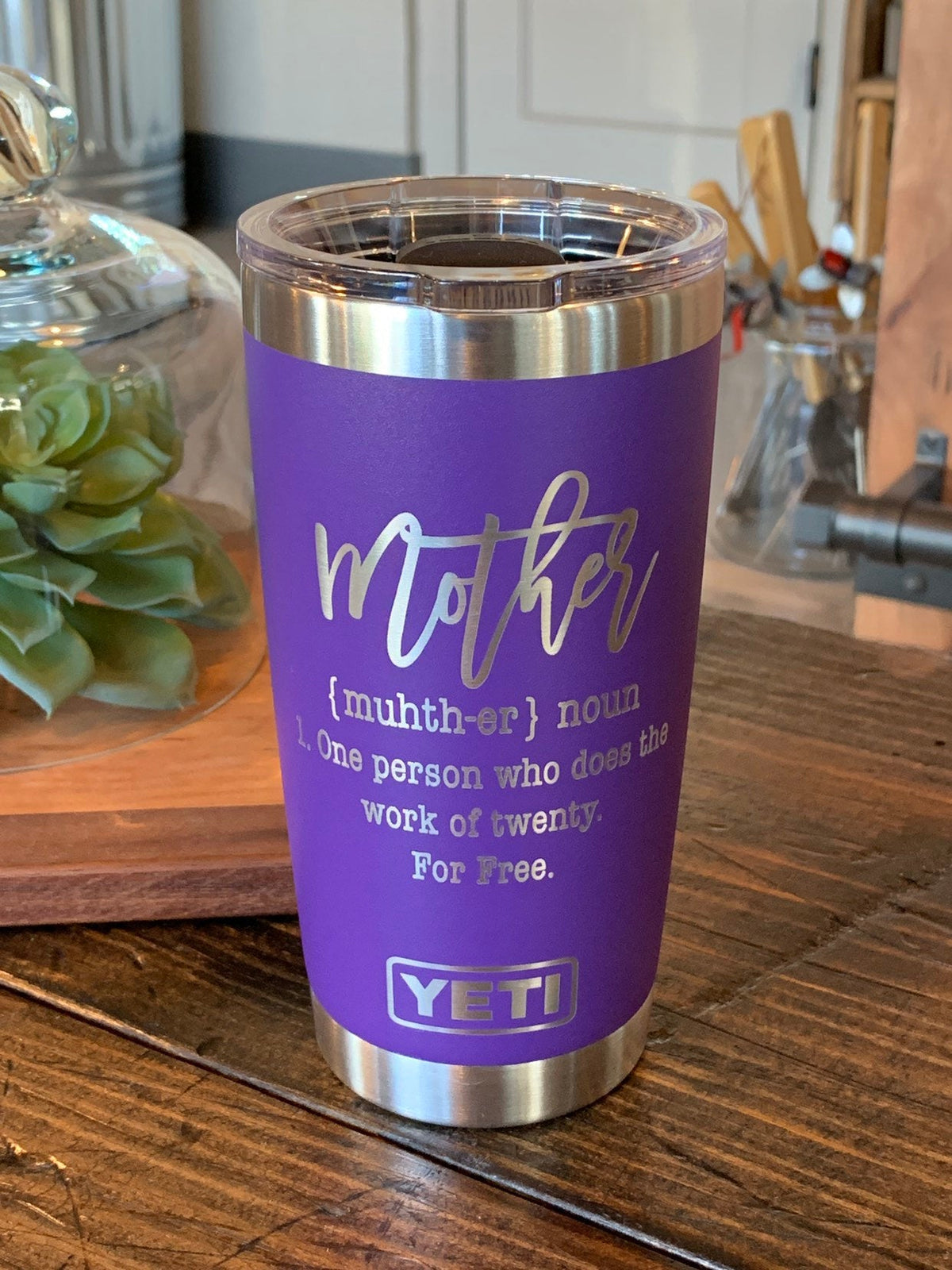 Laser Engraved Authentic YETI Rambler - MOTHER