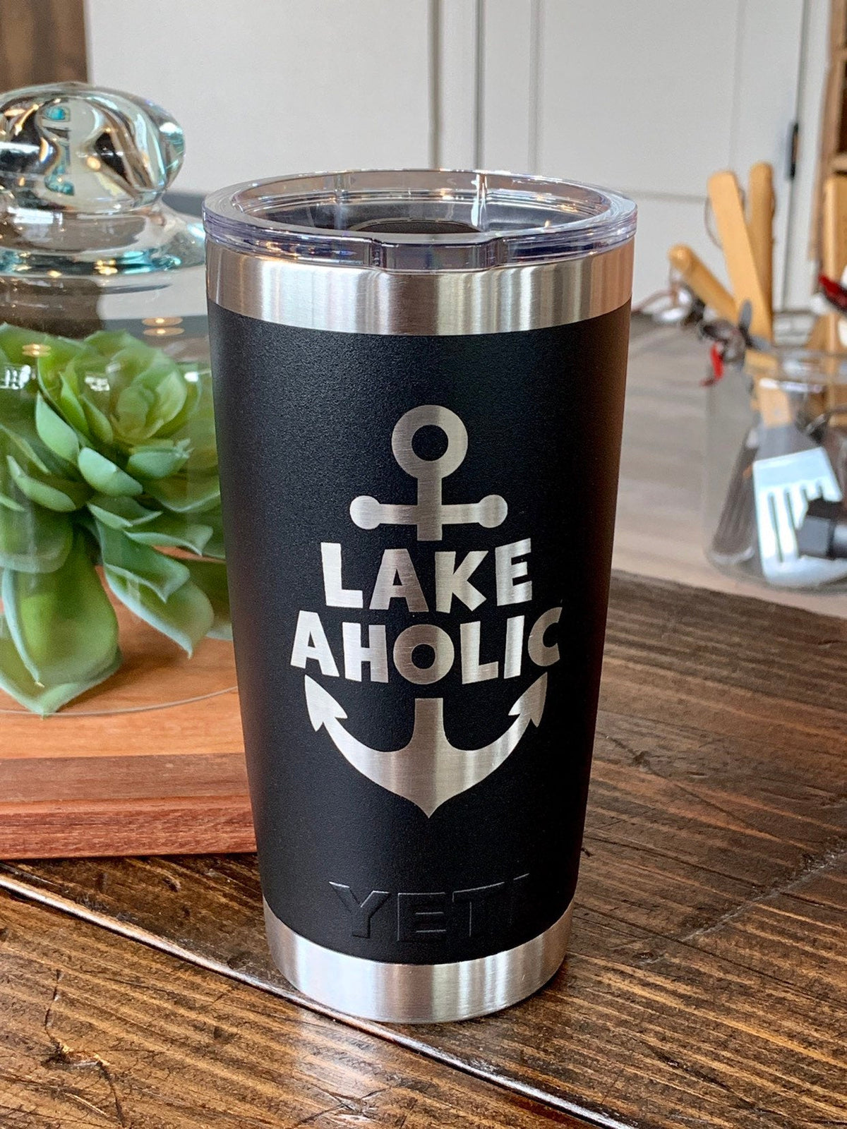 Laser Engraved Authentic YETI Rambler - LAKEAHOLIC - ImpressMeGifts