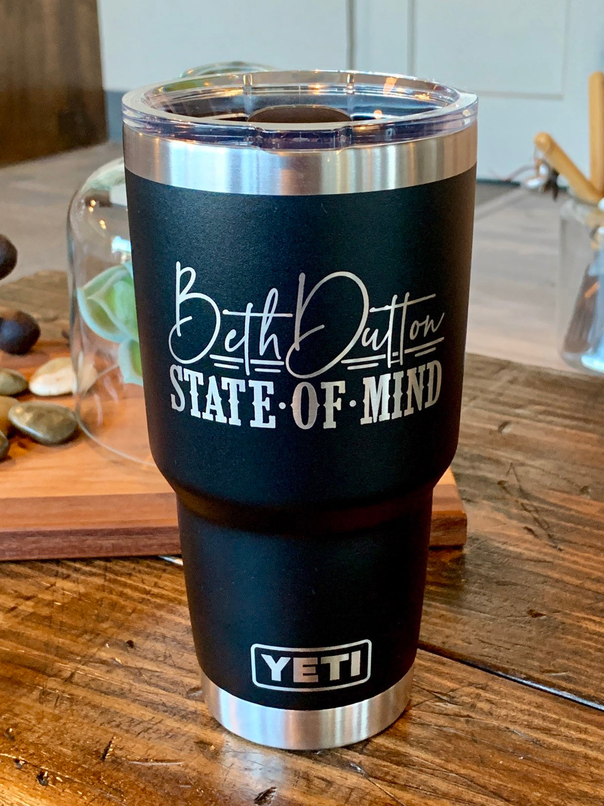 Laser Engraved Authentic YETI Rambler - BETH DUTTON