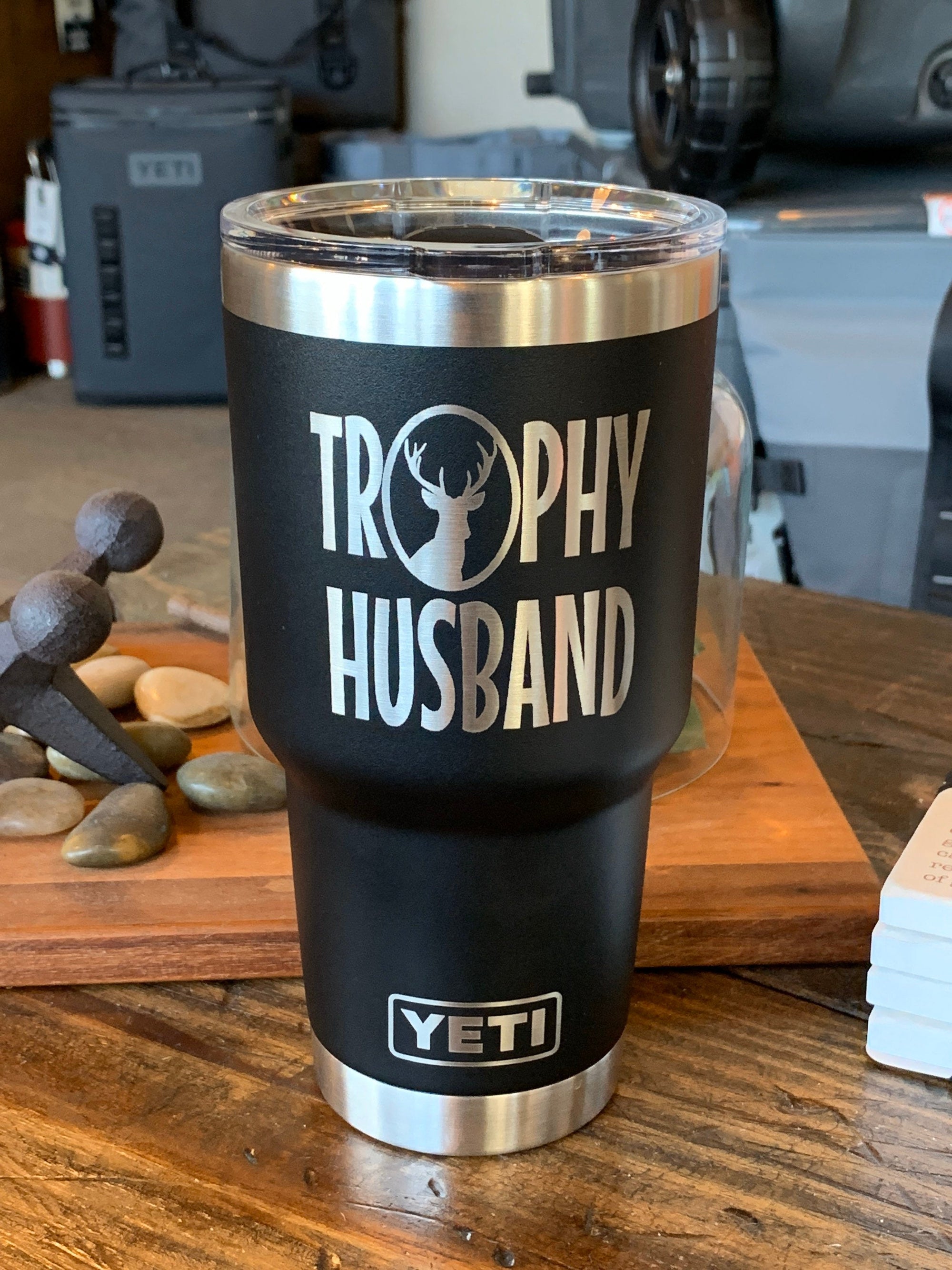 Laser Engraved Authentic YETI Rambler - TROPHY HUSBAND - ImpressMeGifts