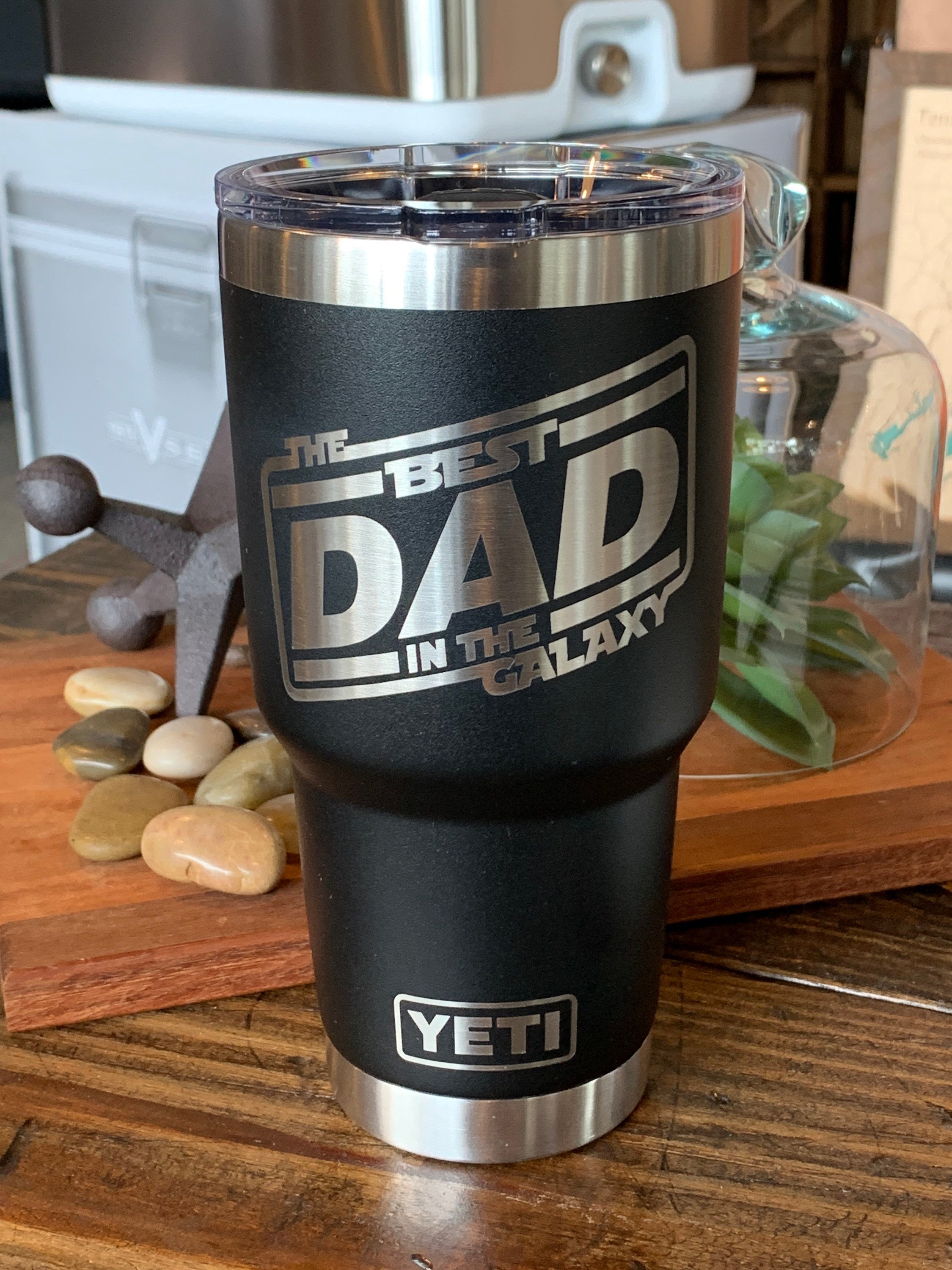Laser Engraved Authentic YETI Rambler - BEST DAD in the GALAXY