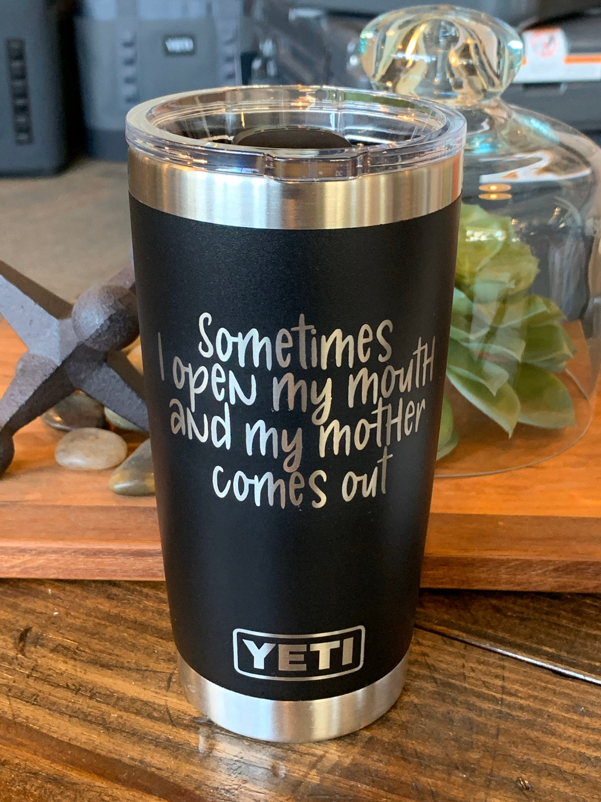 Laser Engraved Authentic YETI Straw Mugs - Moms Against White
