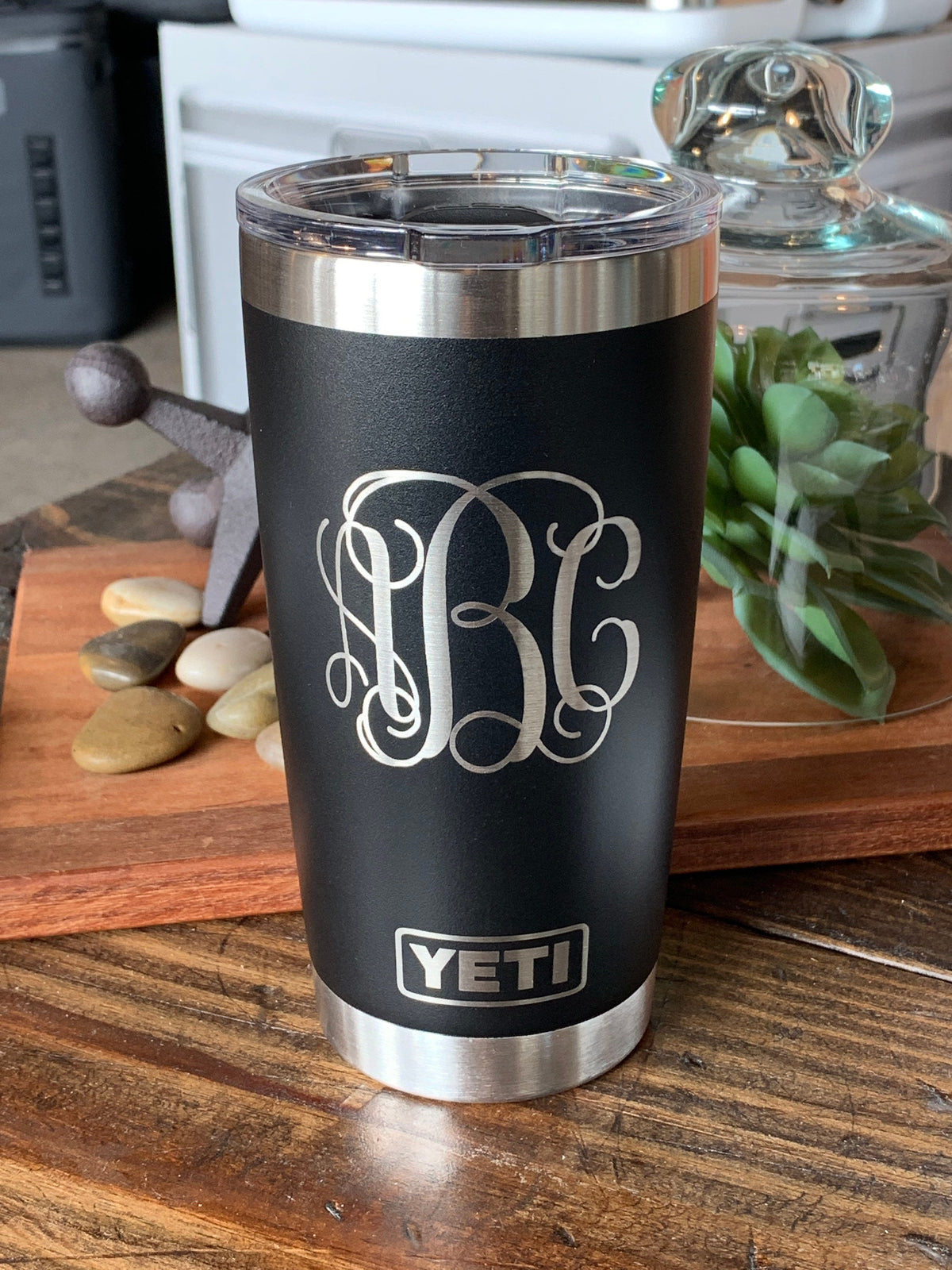 REAL YETI 26 Oz. Laser Engraved Charcoal Stainless Steel Yeti With