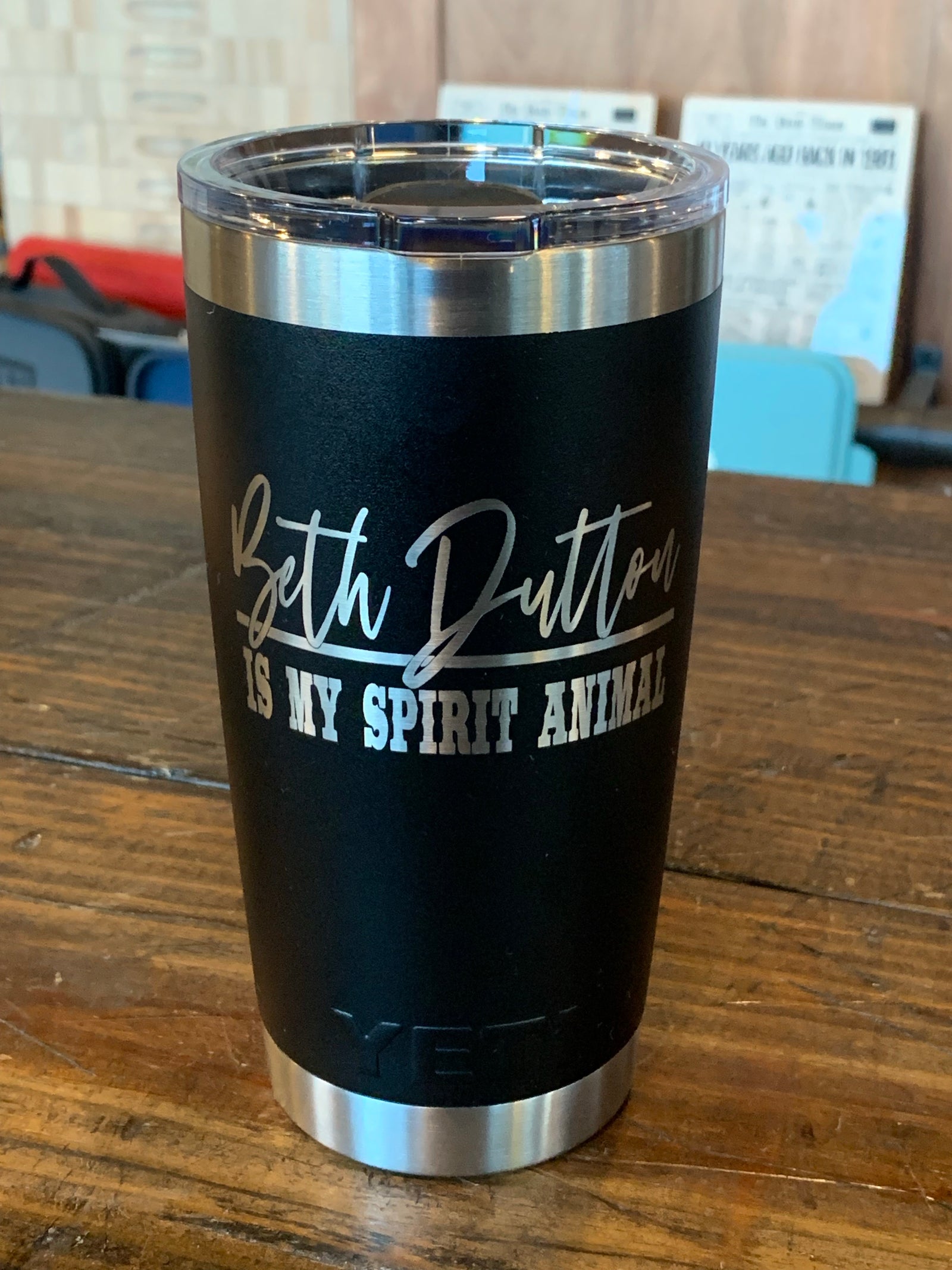 Laser Engraved Authentic YETI Rambler - BETH DUTTON is my SPIRIT ANIMAL - ImpressMeGifts