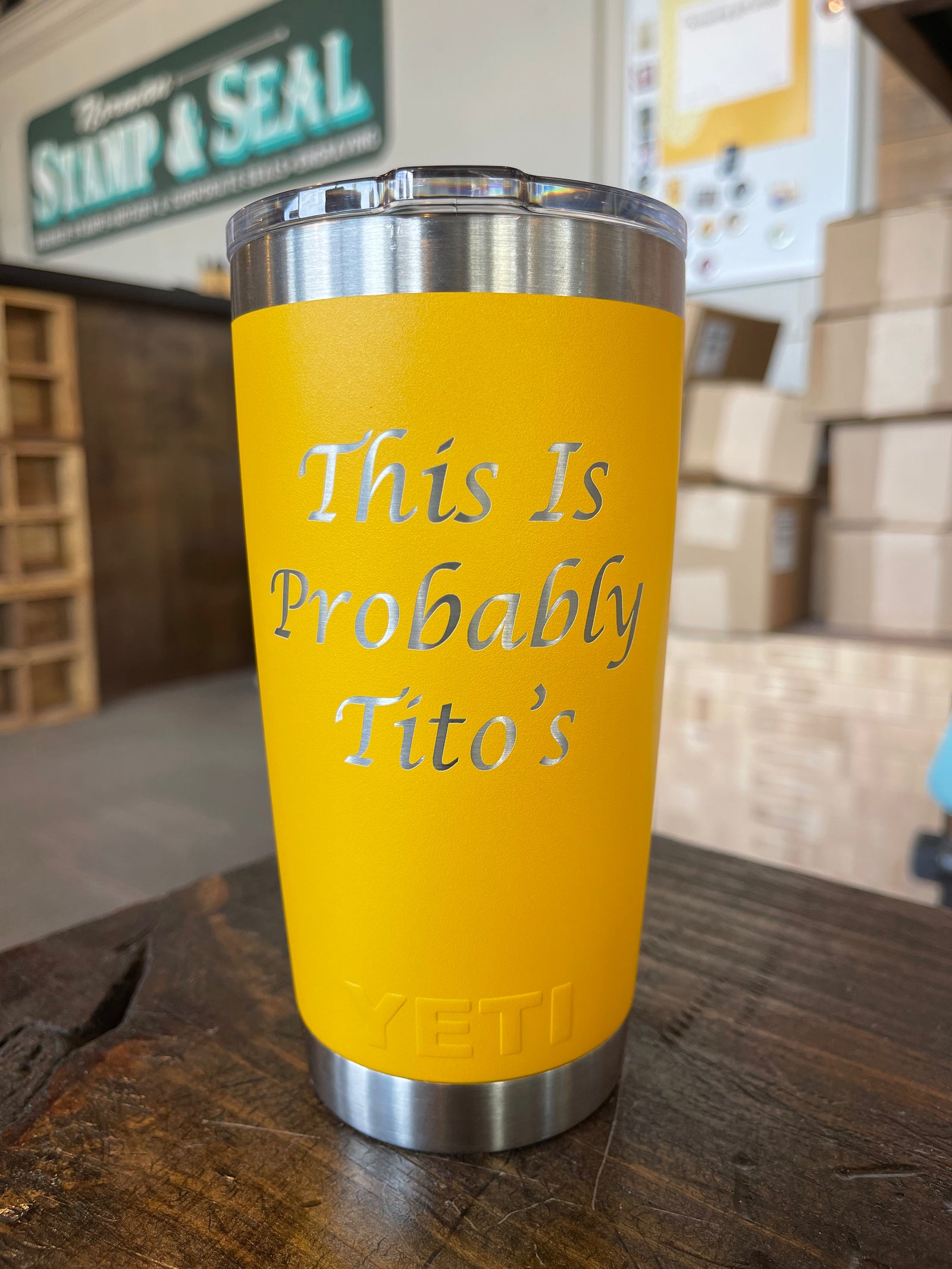 Laser Engraved Authentic YETI Rambler - BEACH PLEASE - ImpressMeGifts