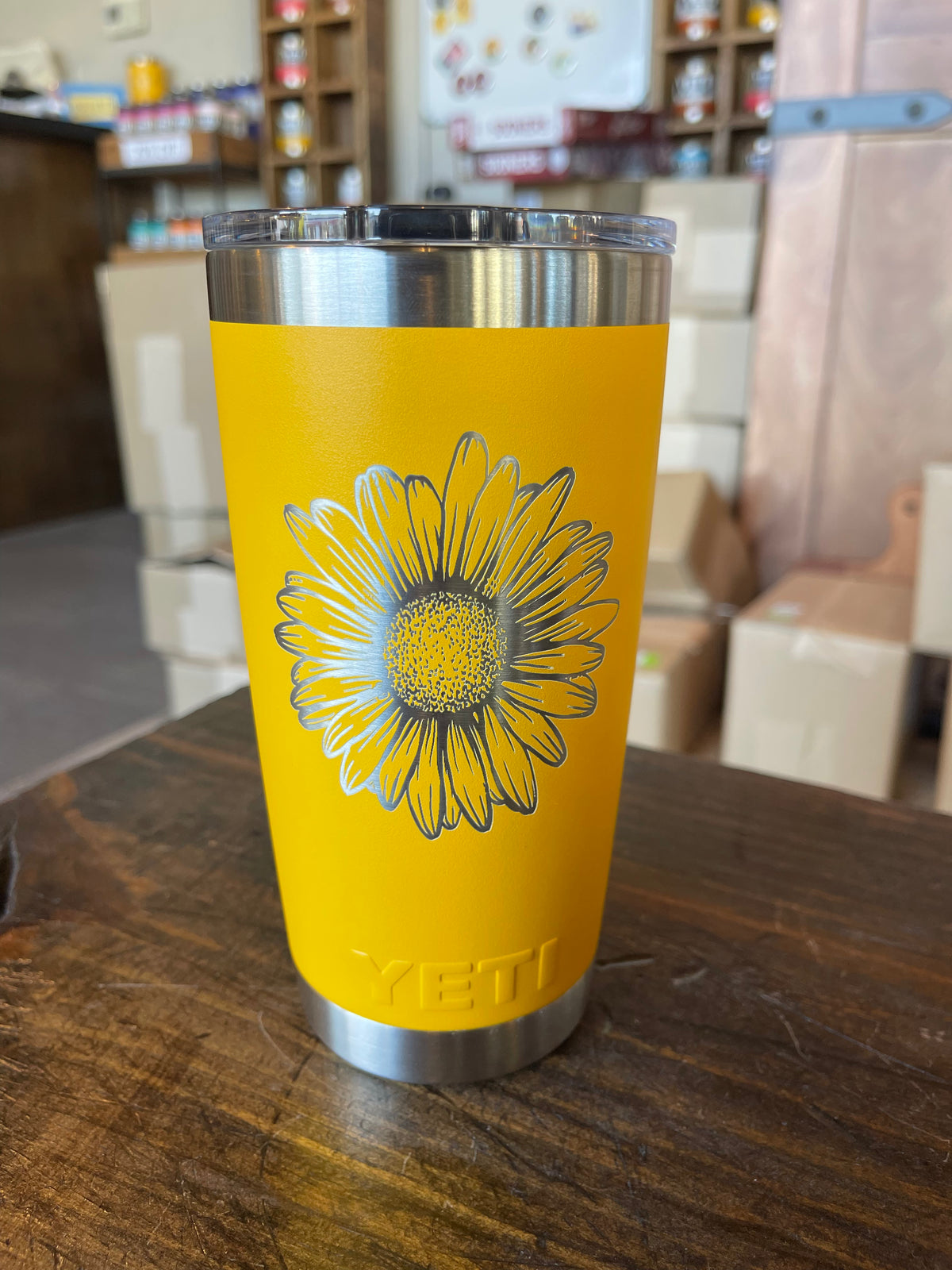 Laser Engraved Authentic YETI Rambler - SUNFLOWER - ImpressMeGifts