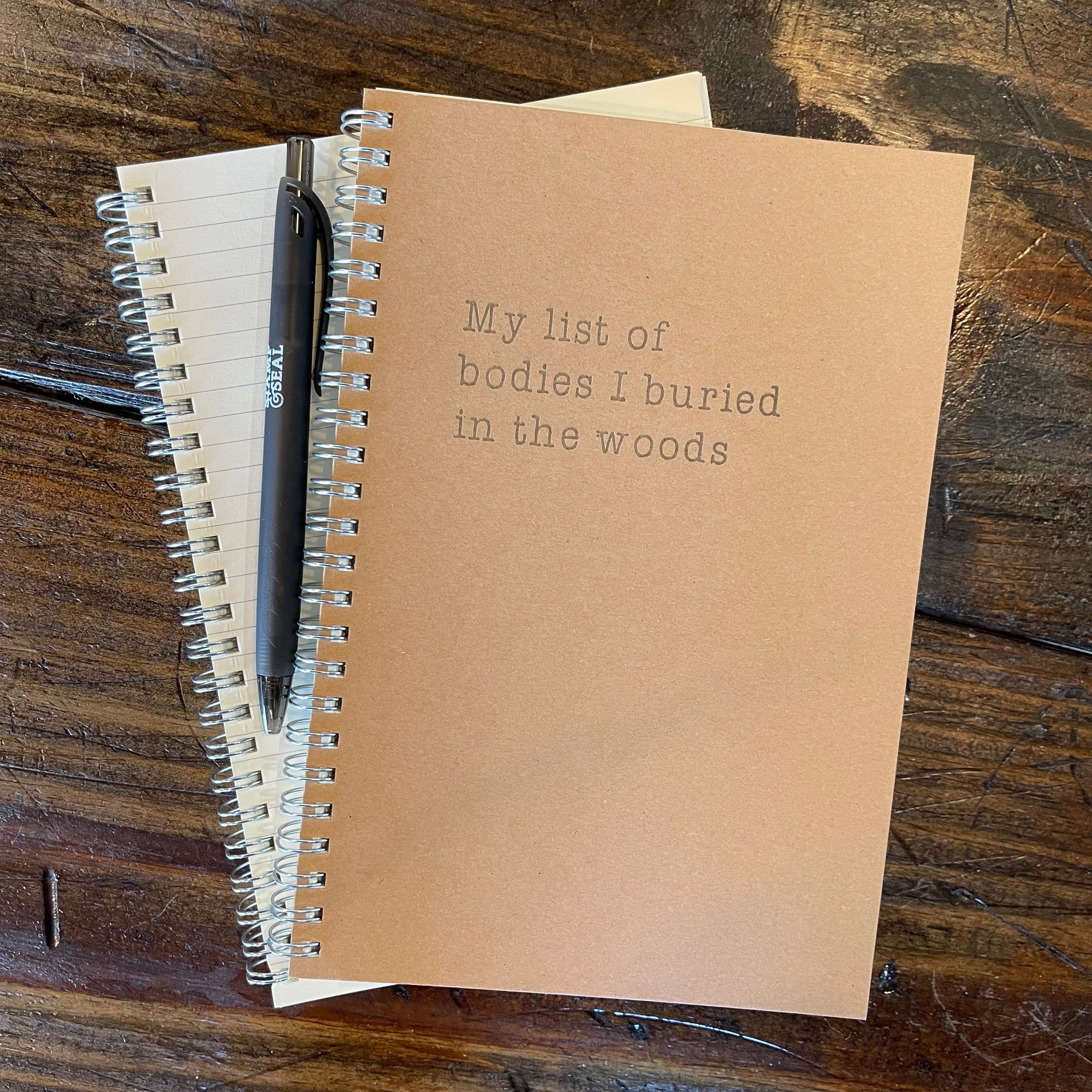 Spiral Notebook - Bodies I Buried In The Woods - ImpressMeGifts