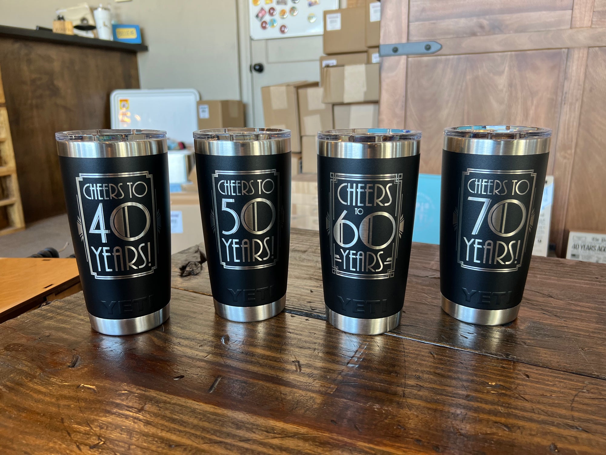 Laser Engraved Authentic YETI Rambler - CHEERS - ImpressMeGifts