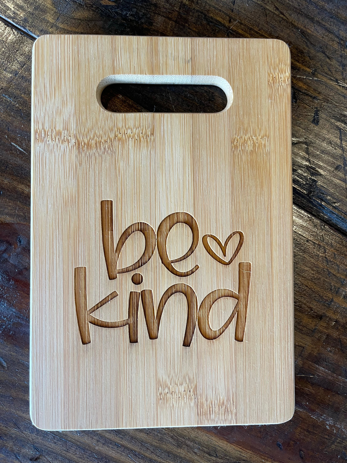 9 x 6 Bamboo Bar Cutting Board - Be Kind - ImpressMeGifts