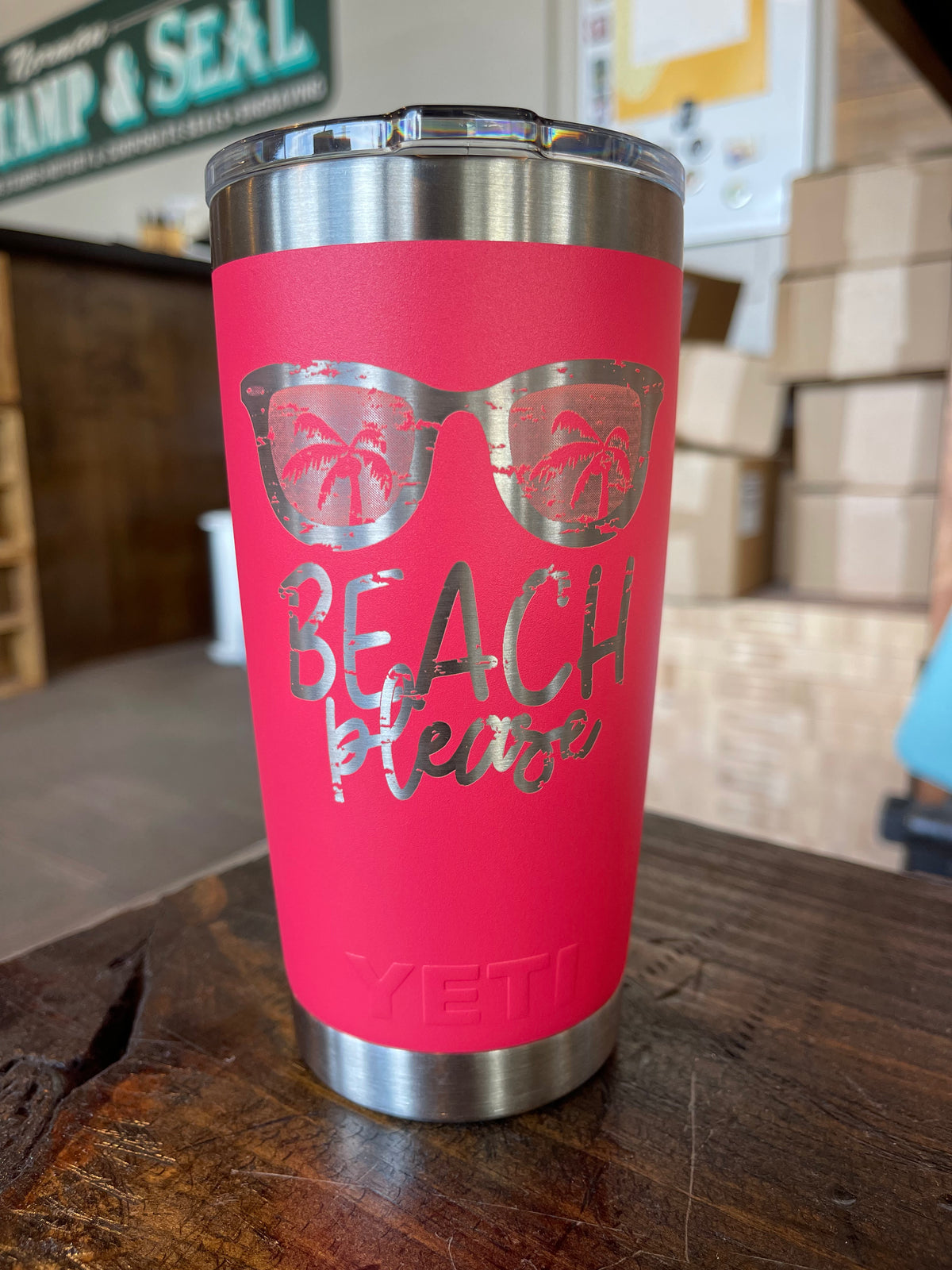 Laser Engraved Authentic YETI Rambler - LIFE is Better at the LAKE