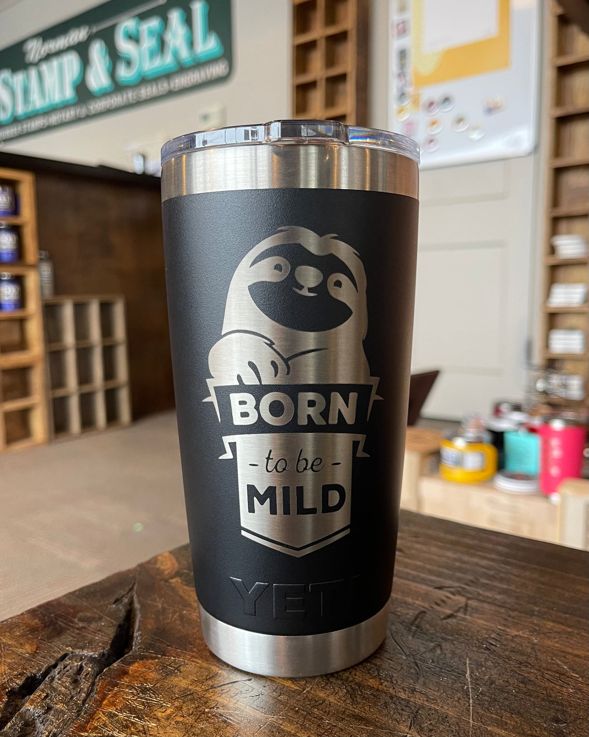 Laser Engraved Authentic YETI Rambler - BORN to be MILD - ImpressMeGifts