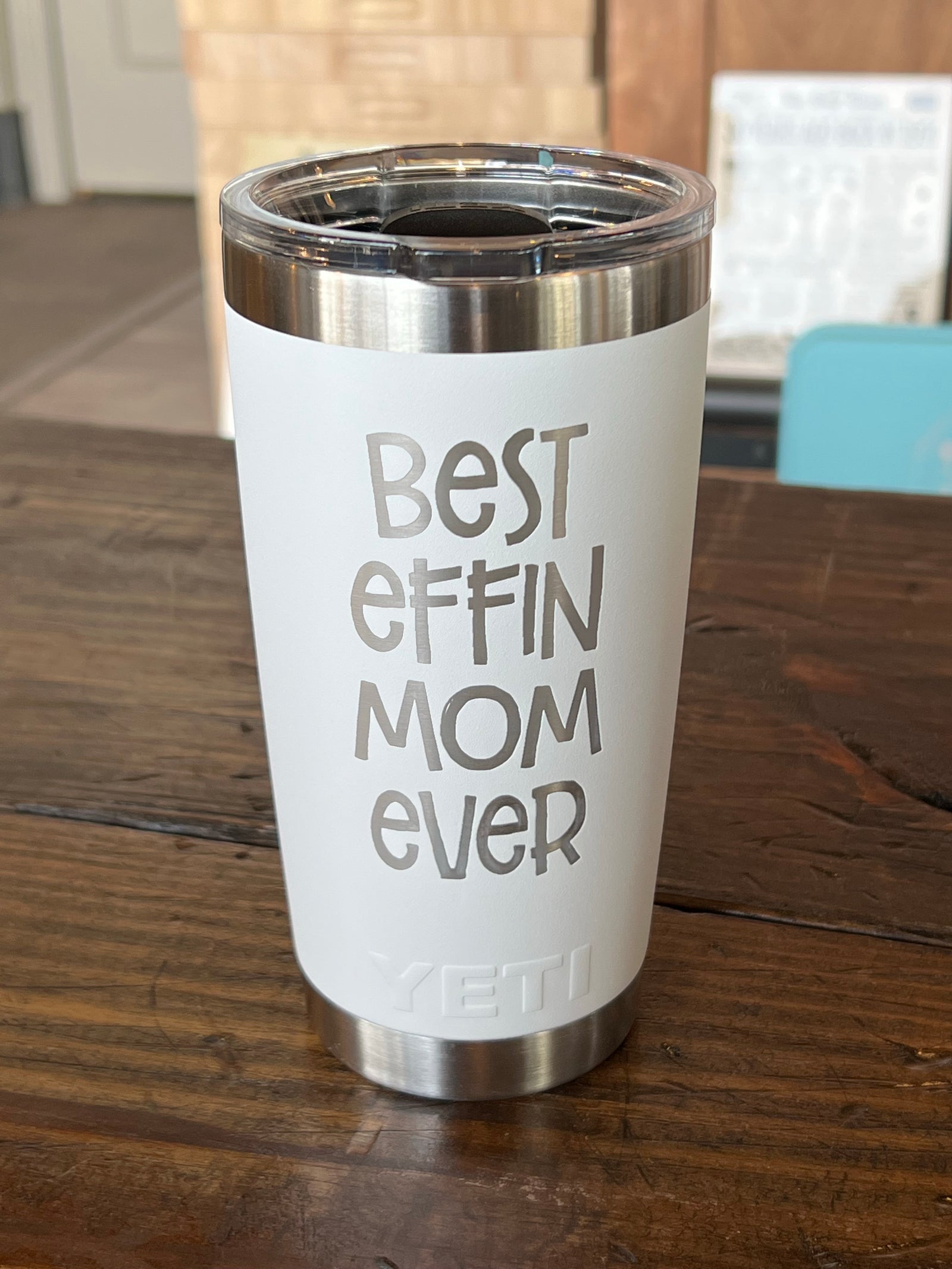 Laser Engraved Authentic YETI Rambler - BEST effin MOM ever - ImpressMeGifts