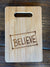 9" x 6" Bamboo Bar Cutting Board - Believe