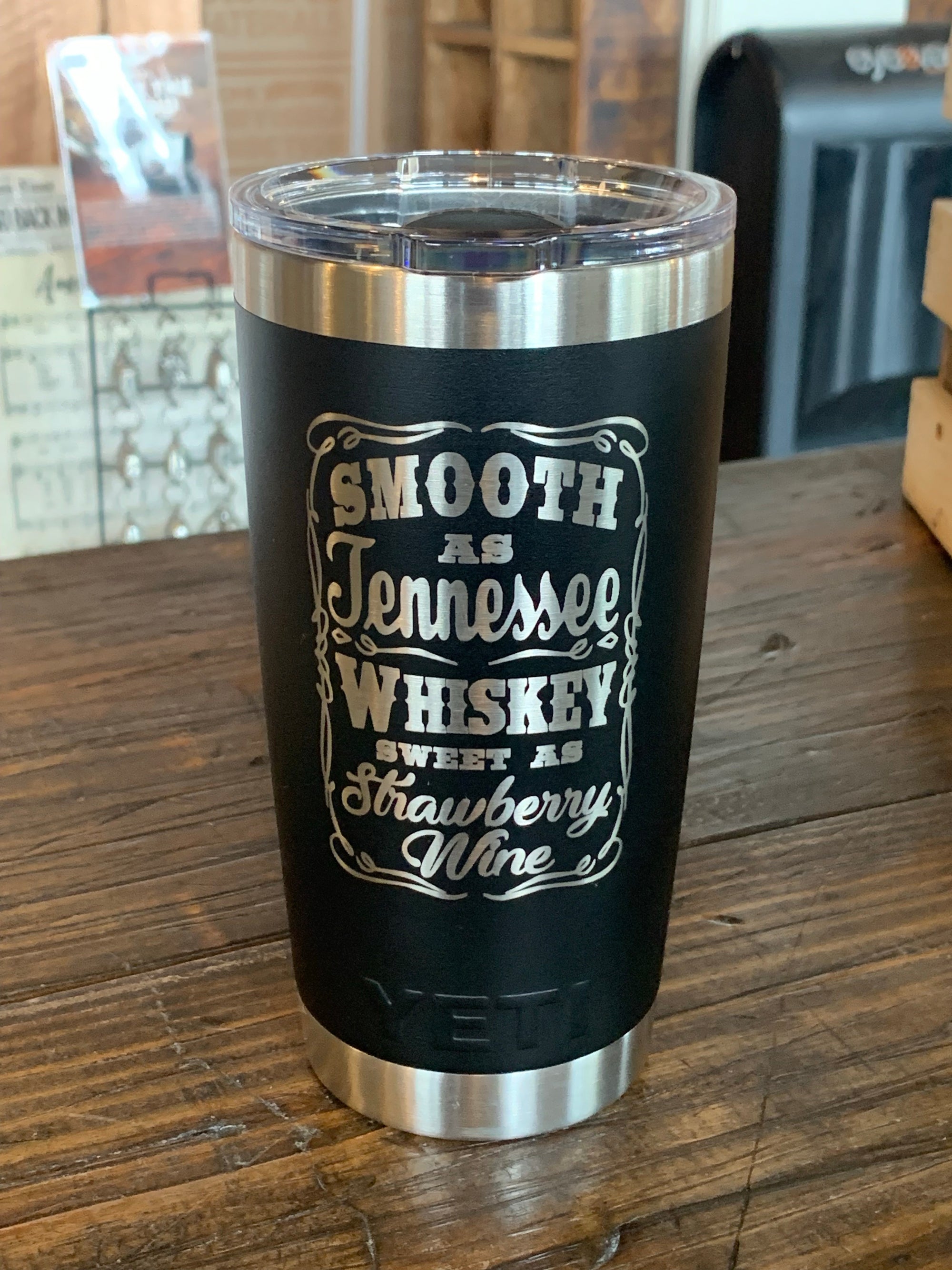 Laser Engraved Authentic YETI Rambler - TENNESSEE WHISKEY