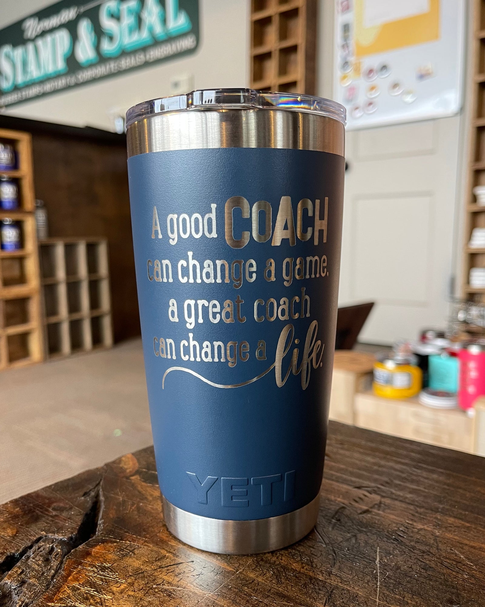 Laser Engraved Authentic YETI Rambler - COACH - ImpressMeGifts