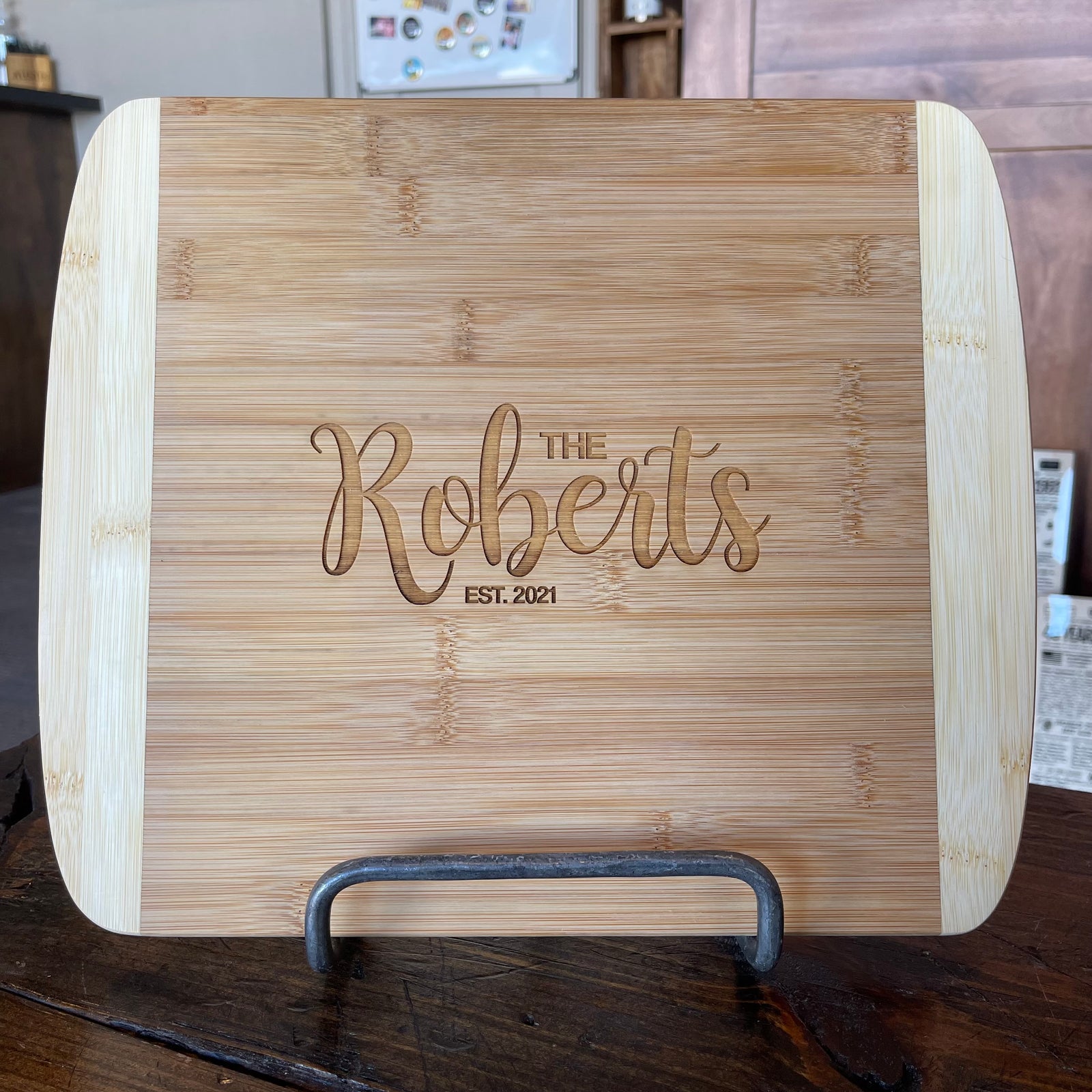 Totally Bamboo 13-Inch Two-Tone Cutting Board - ImpressMeGifts